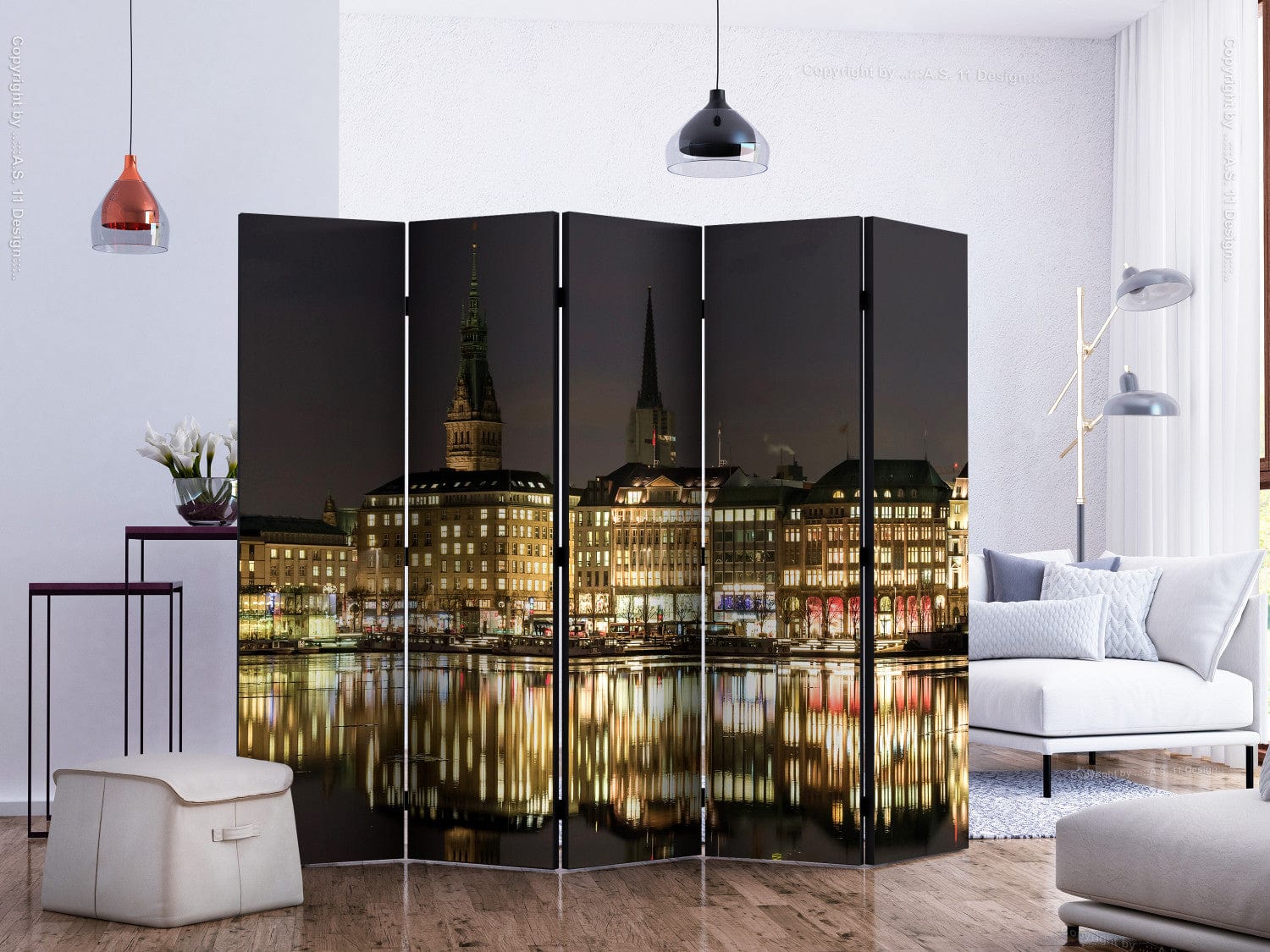 Aizslietnis 5-daļīgs - Nakts Hamburgā (225x172cm) 225x172 cm Home Trends