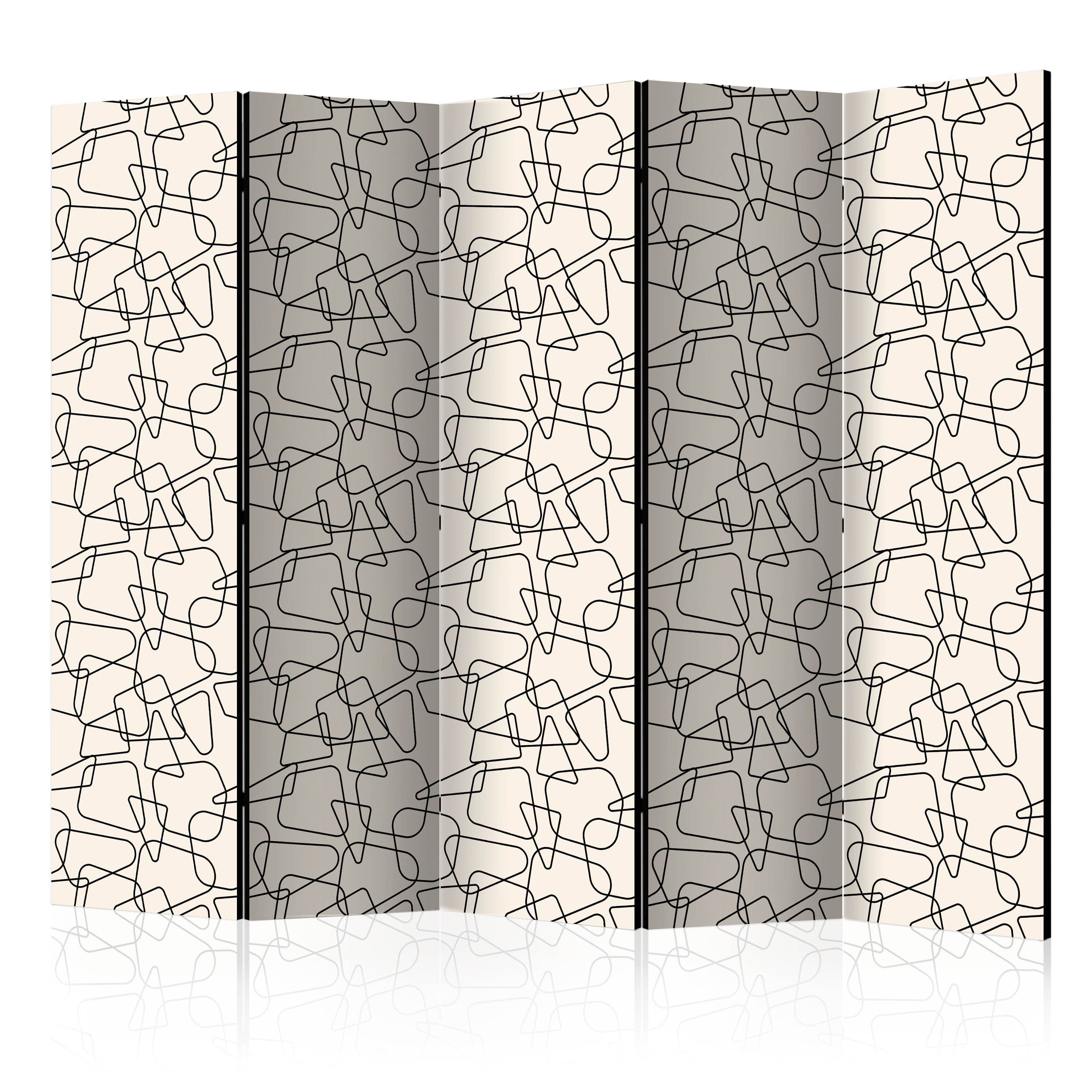 Aizslietnis 5-daļīgs - Noapaļotā ģeometrija (225x172cm) 225x172 cm Home Trends