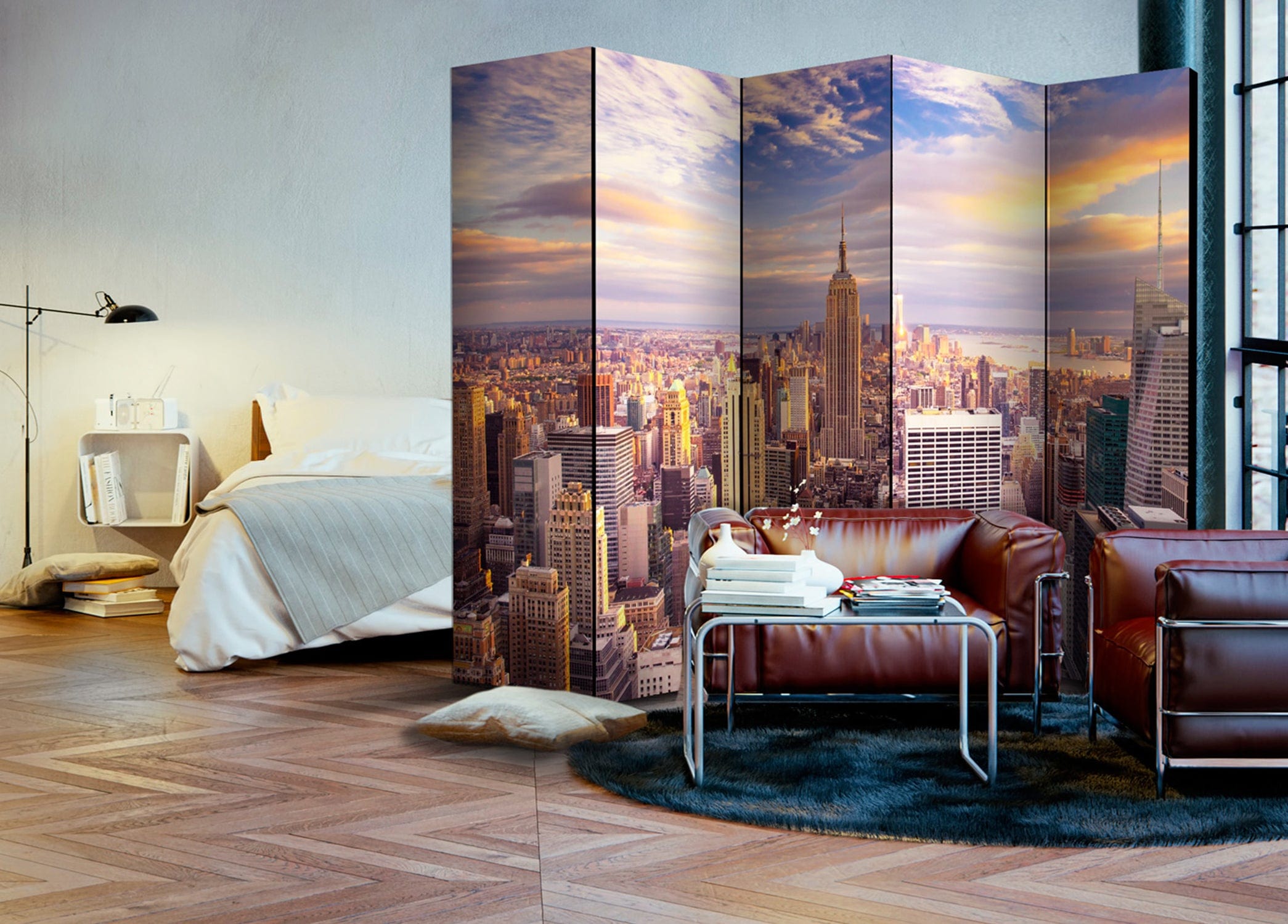 Aizslietnis 5-daļīgs - Ņujorkas rīts (225x172cm) 225x172 cm Home Trends