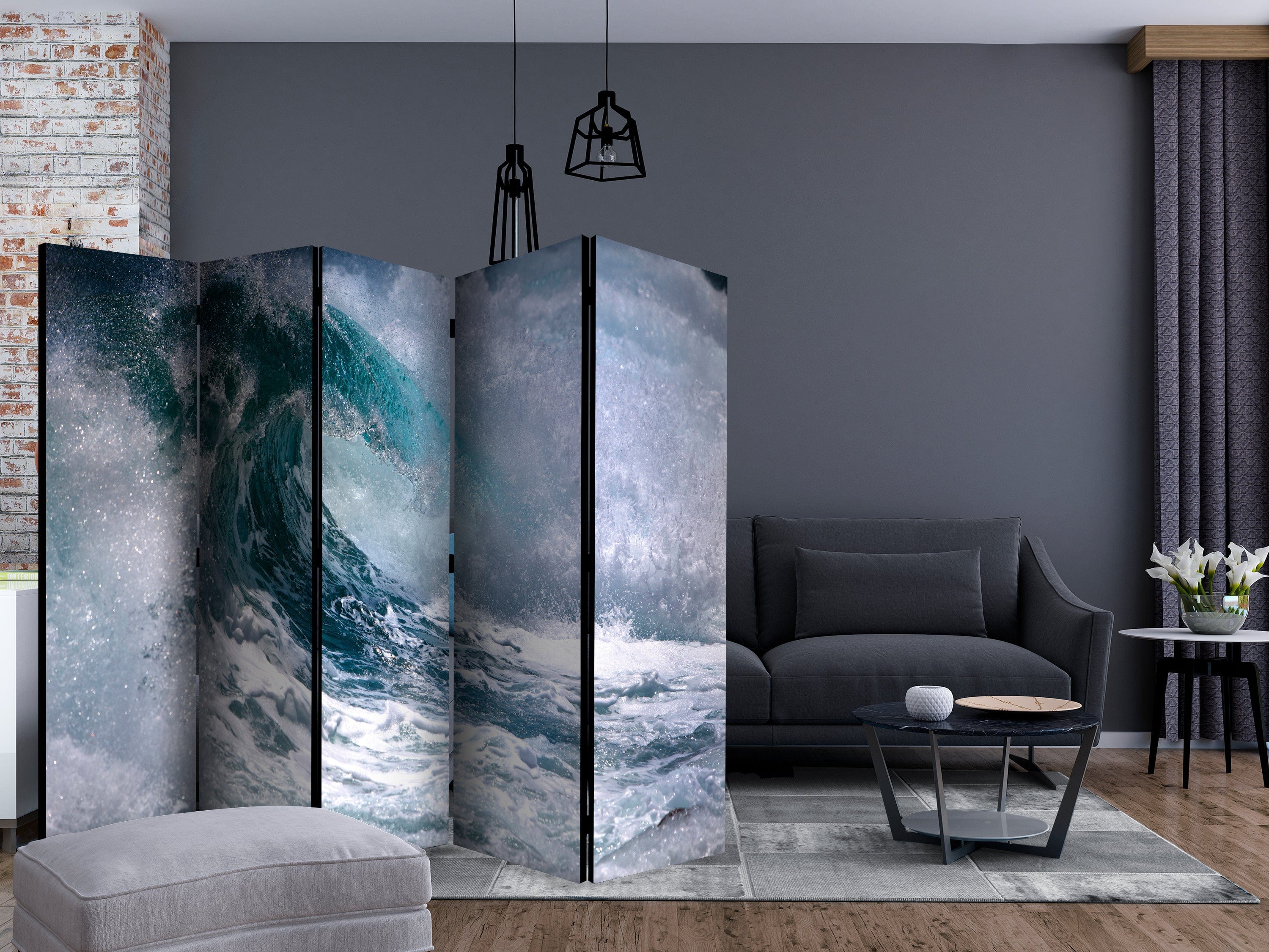 Aizslietnis 5-daļīgs - Okeāna vilnis (225x172cm) 225x172 cm Home Trends