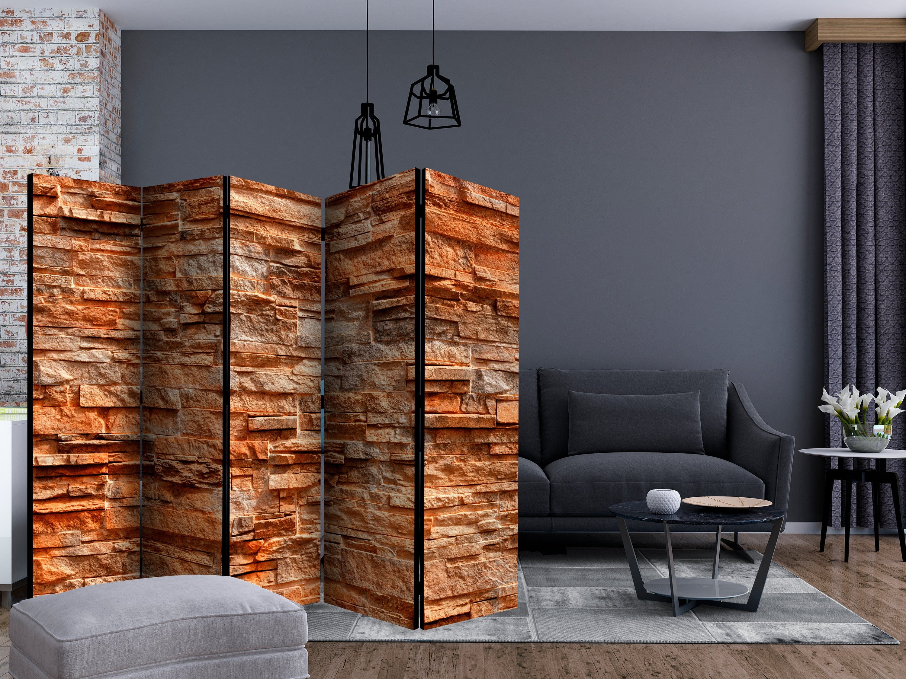 Aizslietnis 5-daļīgs - Oranžs akmens (225x172cm) 225x172 cm Home Trends