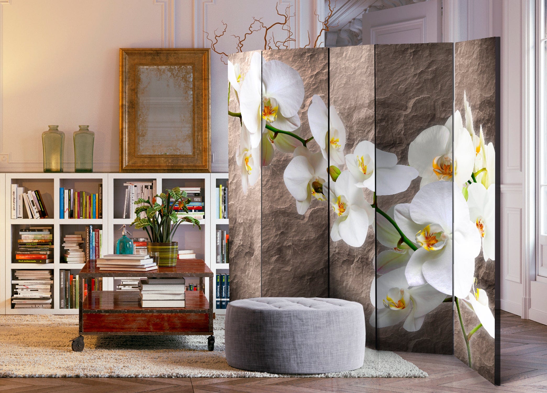 Aizslietnis 5-daļīgs - Orhideju nevainojamība (225x172cm) 225x172 cm Home Trends
