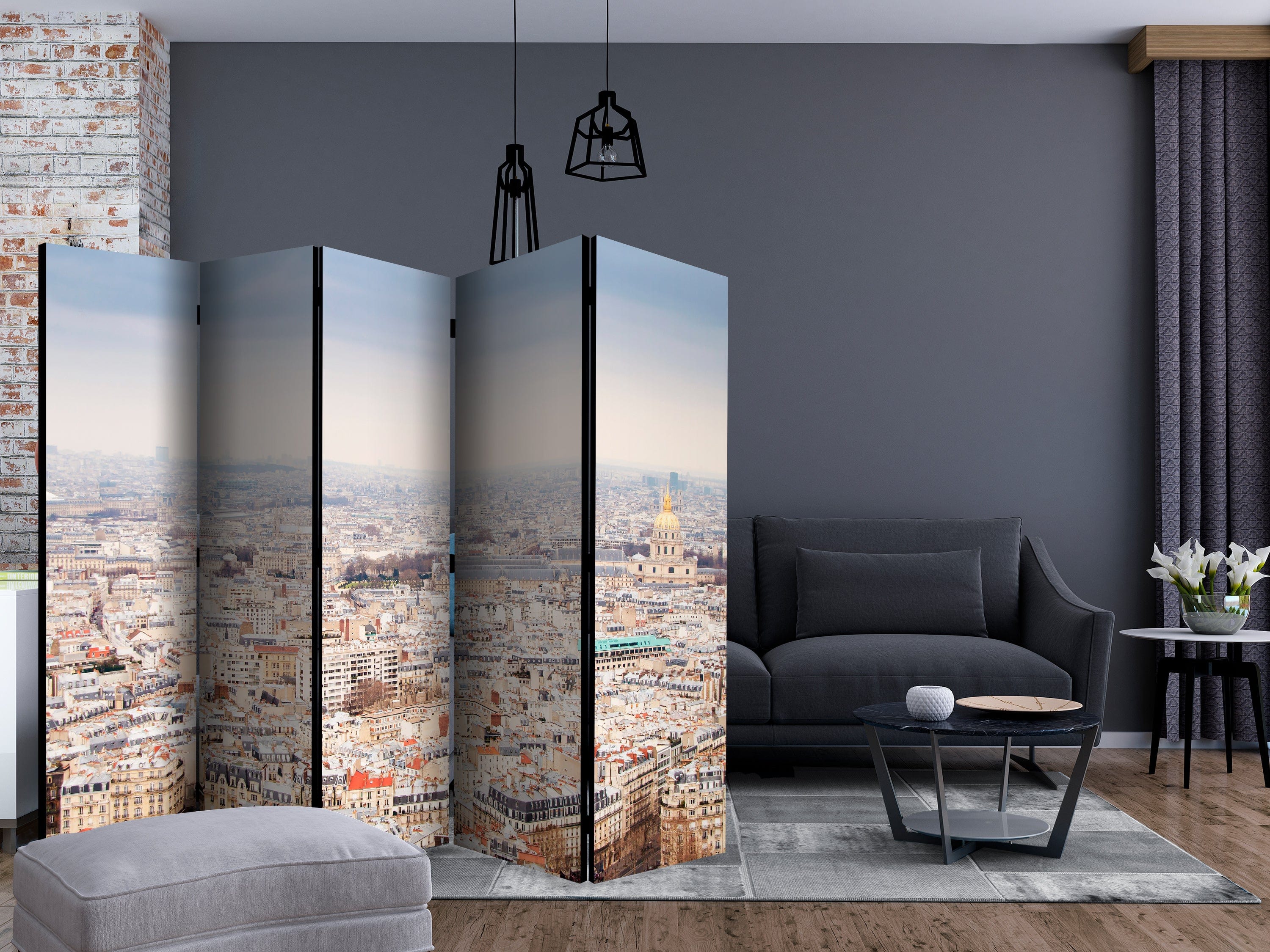 Aizslietnis 5-daļīgs - Parīzes ielas 2 (225x172cm) 225x172 cm Home Trends