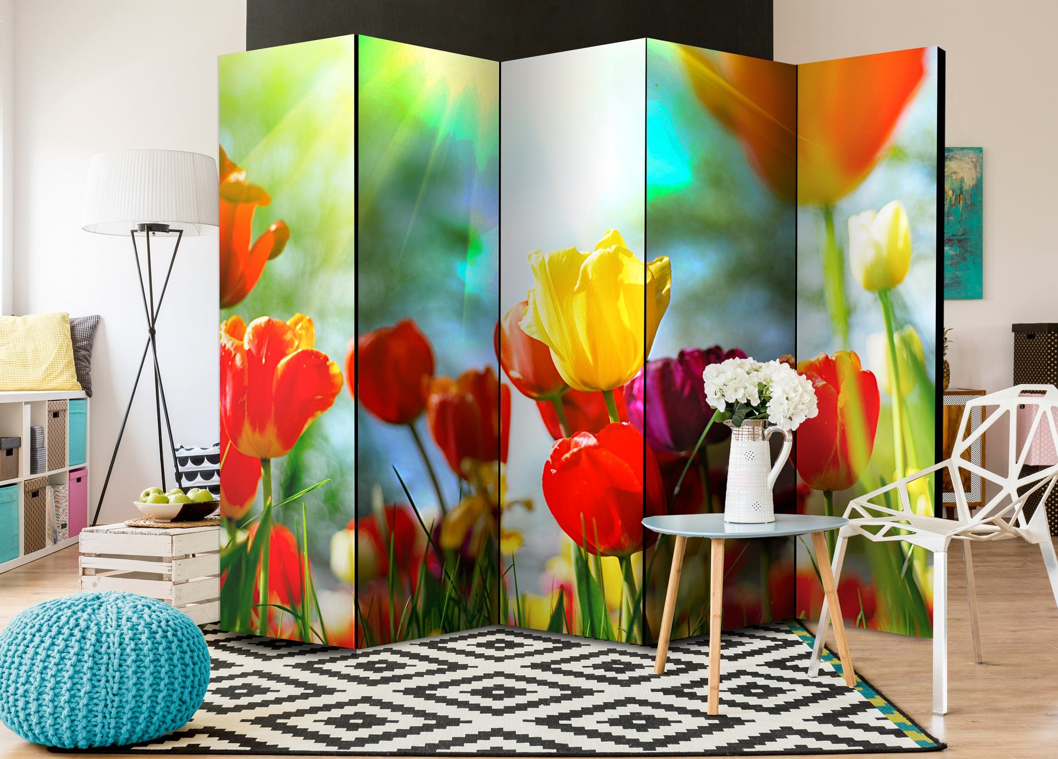 Aizslietnis 5-daļīgs - Pavasara tulpes (225x172cm) 225x172 cm Home Trends
