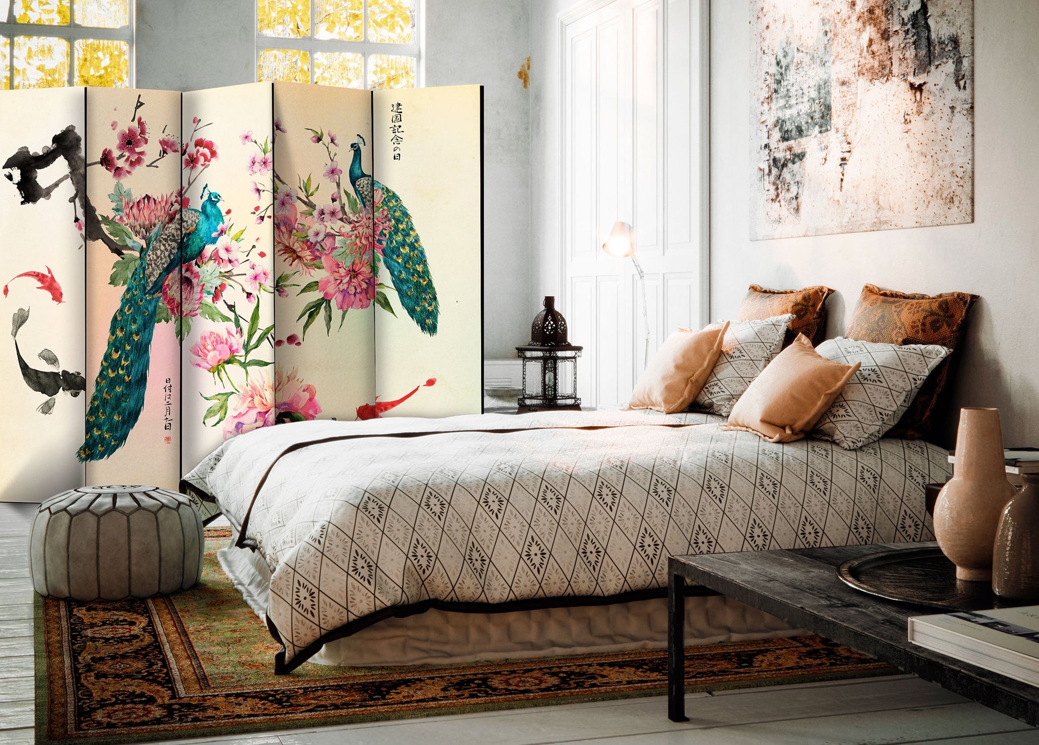 Aizslietnis 5-daļīgs - Pāvu mīlestība (225x172cm) 225x172 cm Home Trends
