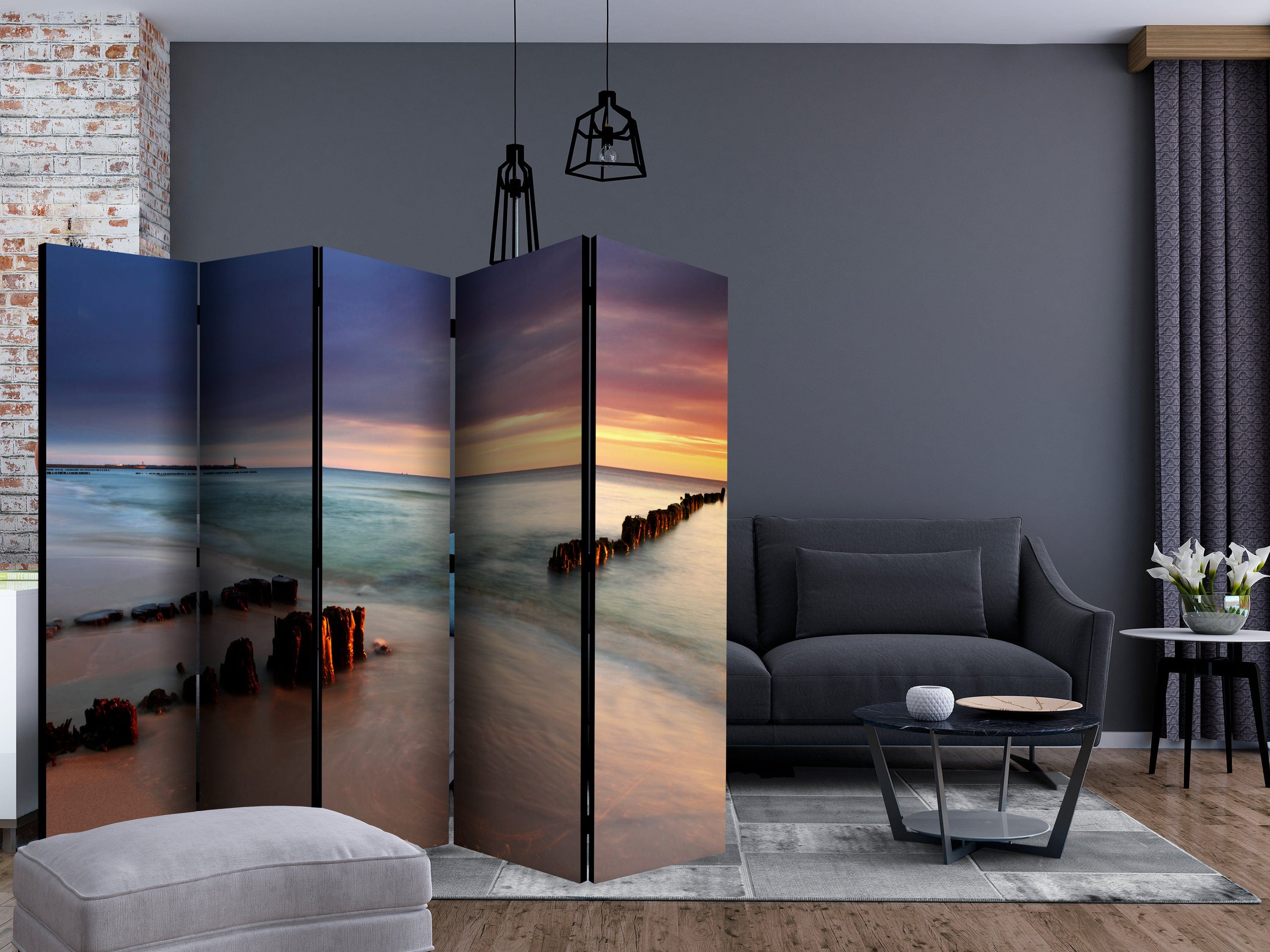 Aizslietnis 5-daļīgs - Pludmale - saullēkts (225x172cm) 225x172 cm Home Trends