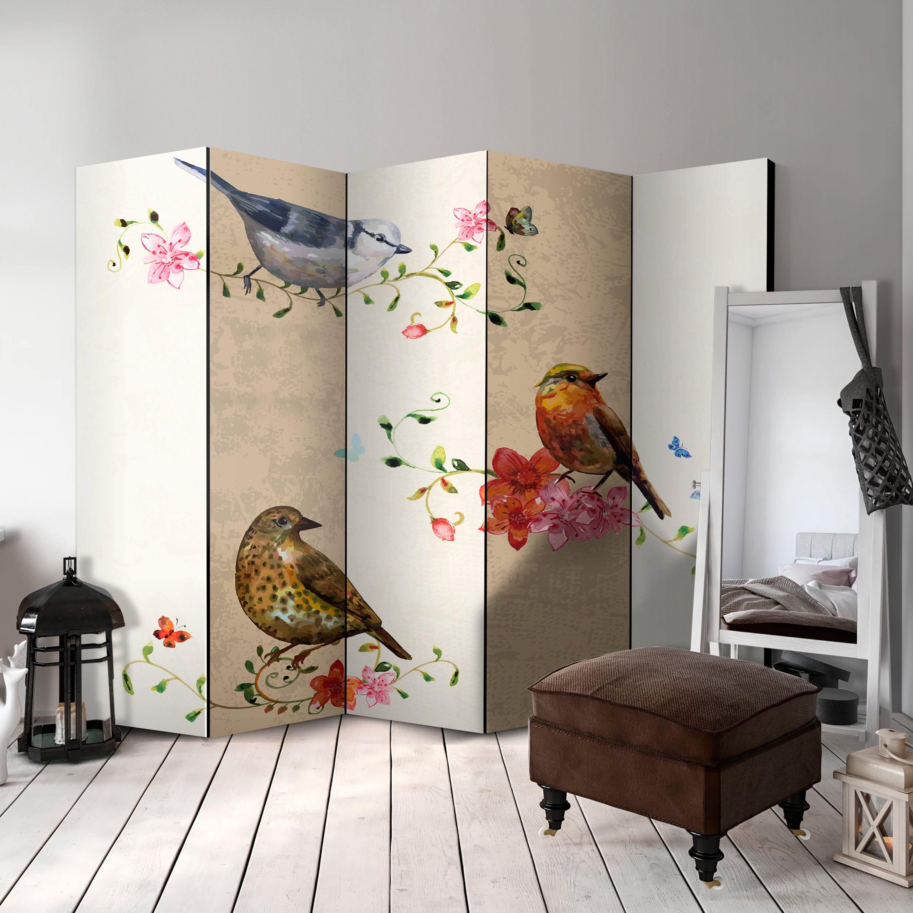 Aizslietnis 5-daļīgs - Putnu dziesma (225x172cm) 225x172 cm Home Trends