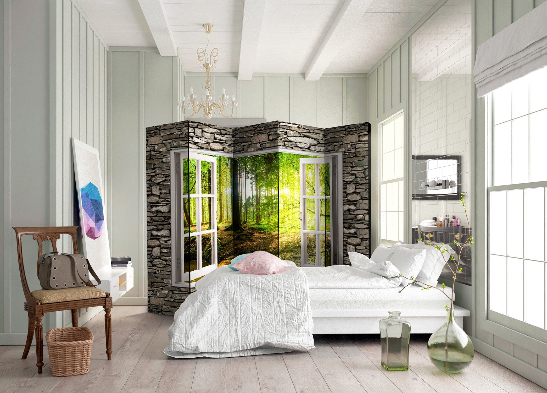 Aizslietnis 5-daļīgs - Rīta mežs (225x172cm) 225x172 cm Home Trends