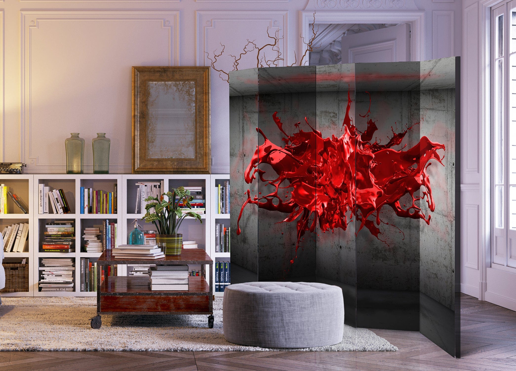 Aizslietnis 5-daļīgs - Sarkanās tintes plankums (225x172cm) 225x172 cm Home Trends