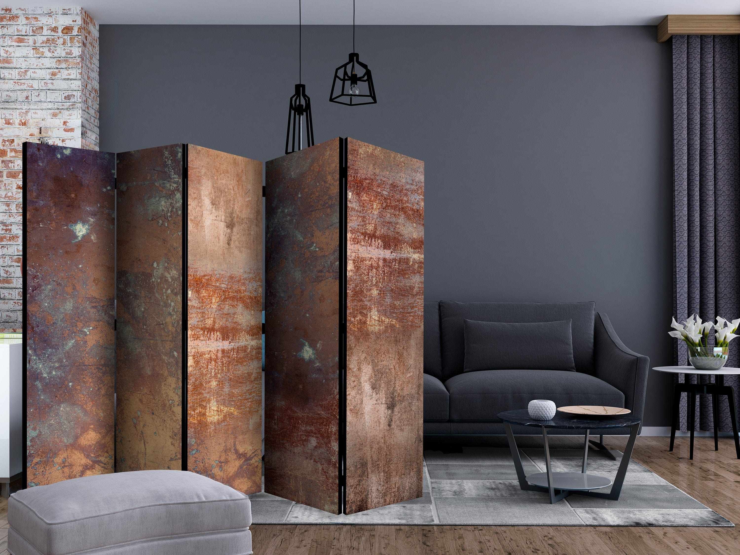Aizslietnis 5-daļīgs - Sarūsējusi plāksne (225x172cm) 225x172 cm Home Trends