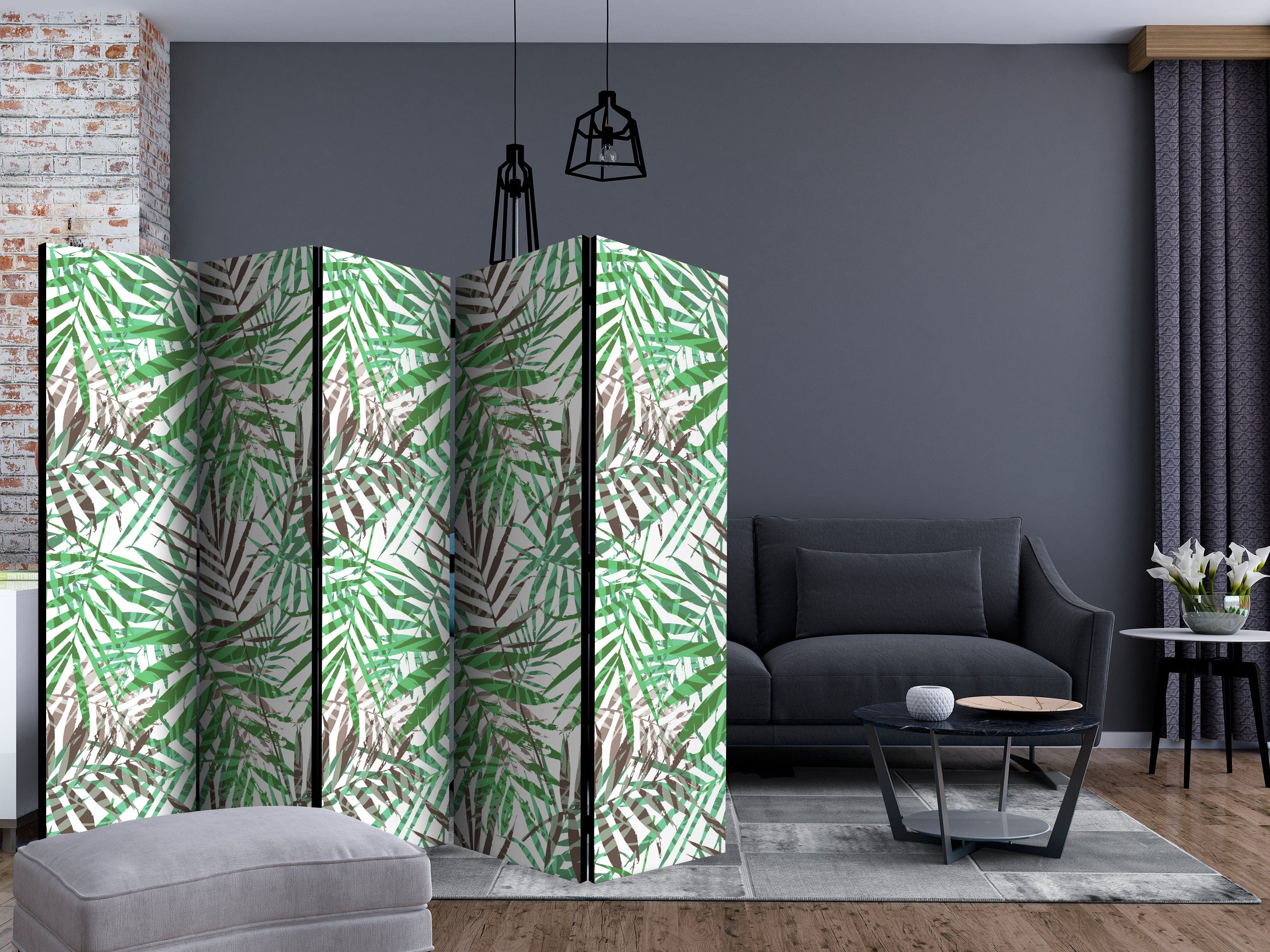 Aizslietnis 5-daļīgs - Savvaļas lapas (225x172cm) 225x172 cm Home Trends