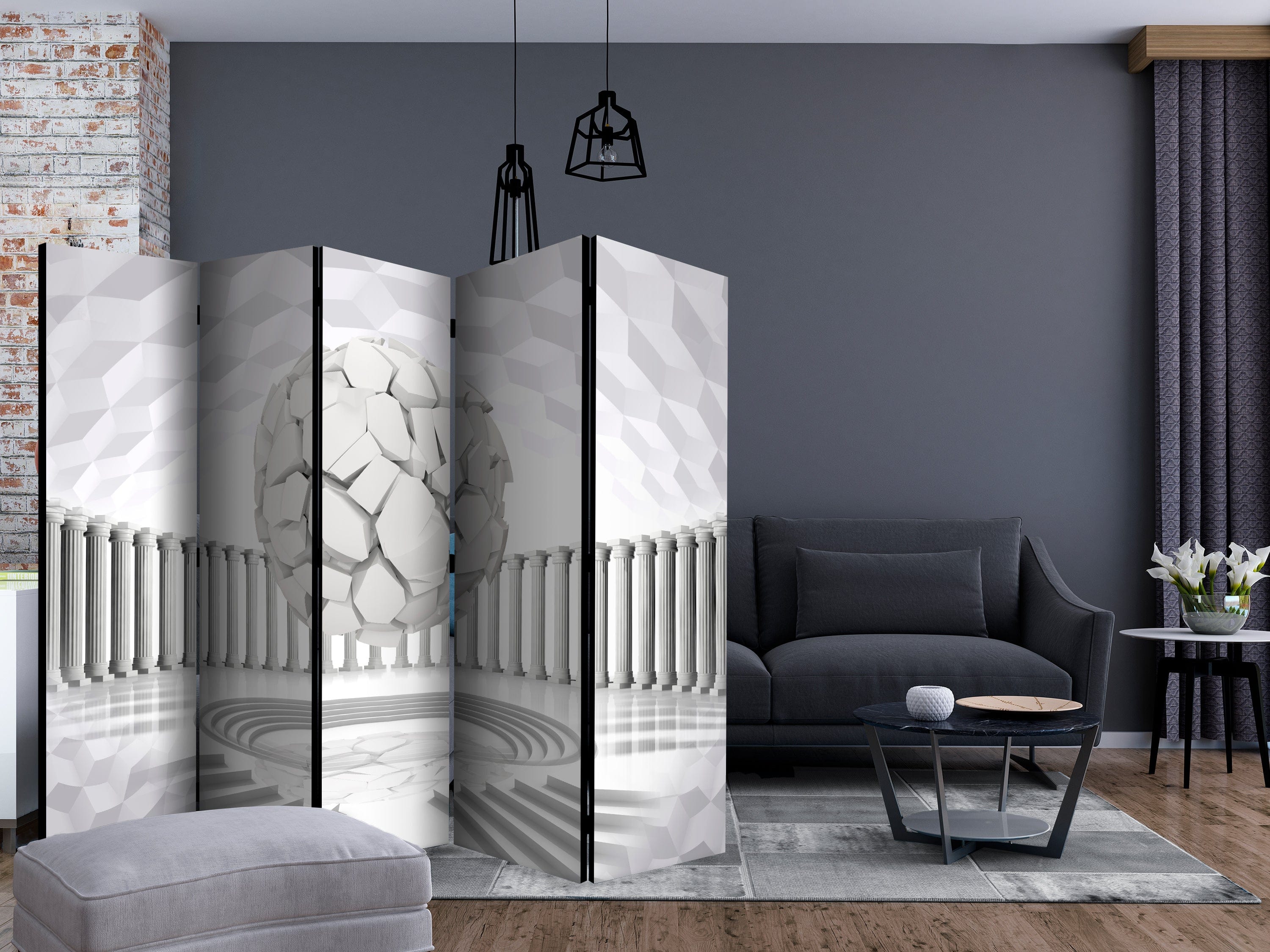 Aizslietnis 5-daļīgs - Slēptā ģeometrija (225x172cm) 225x172 cm Home Trends