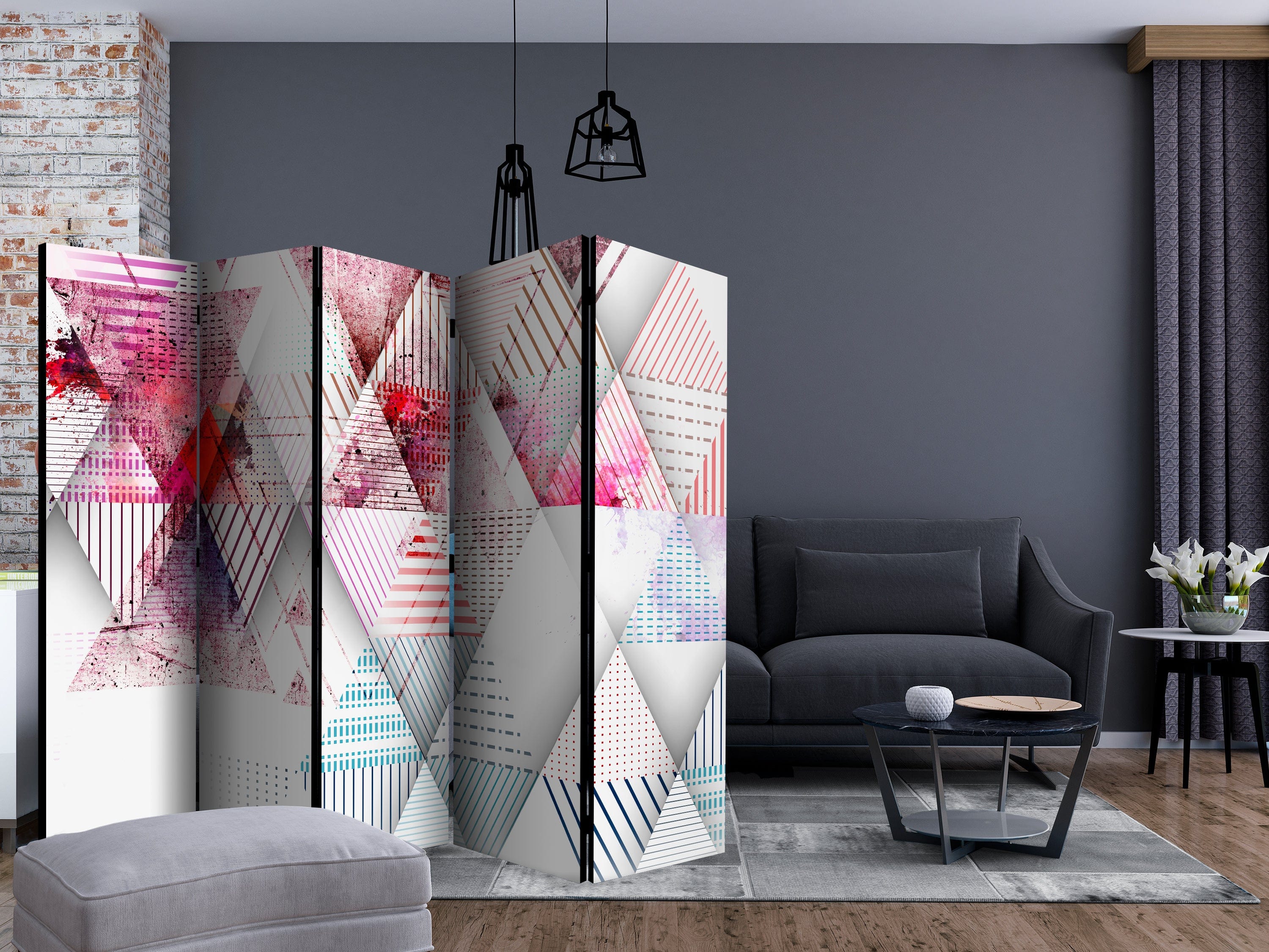 Aizslietnis 5-daļīgs - Trīsstūra pasaule (225x172cm) 225x172 cm Home Trends