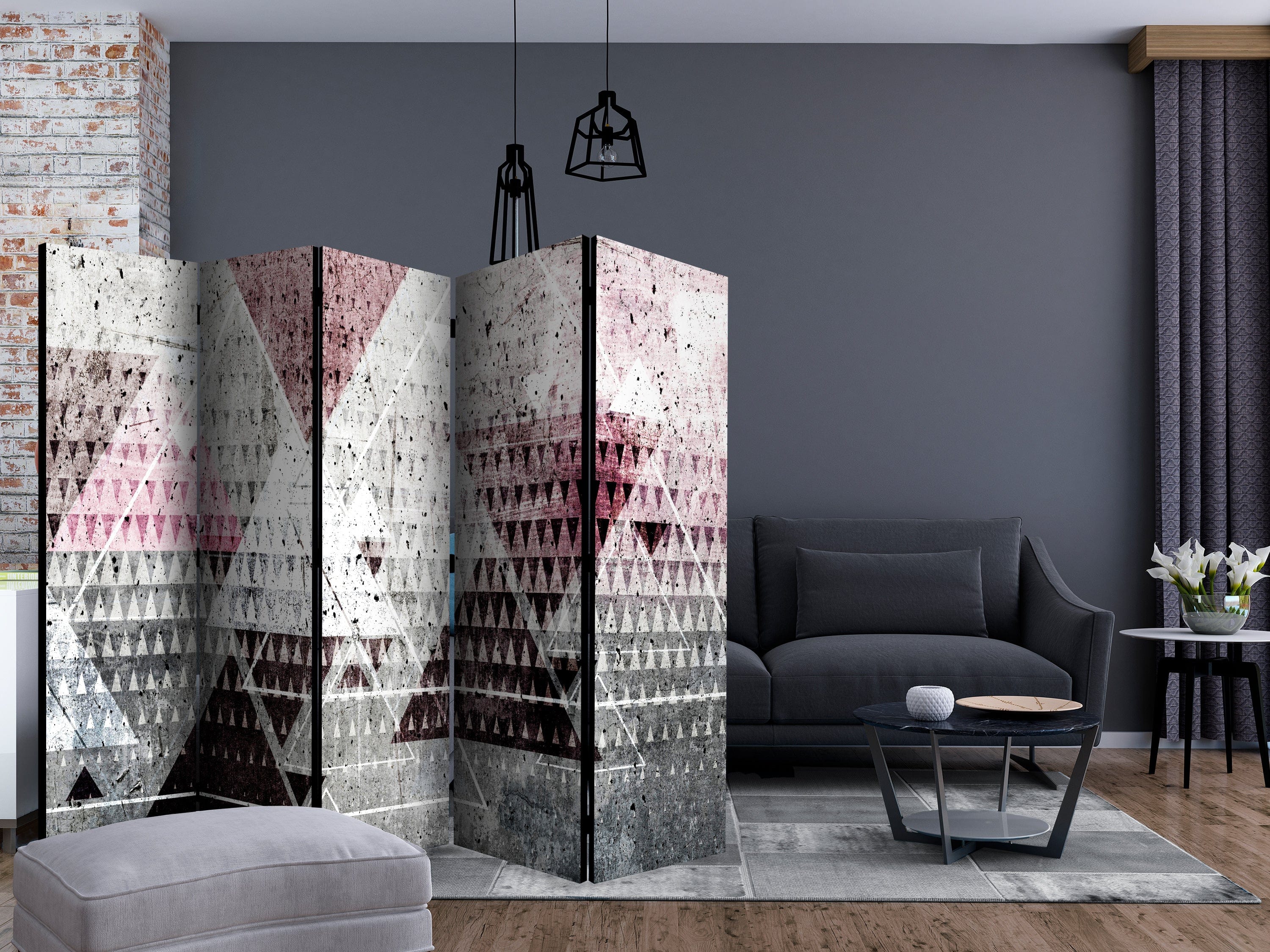 Aizslietnis 5-daļīgs - Trīsstūri (225x172cm) 225x172 cm Home Trends