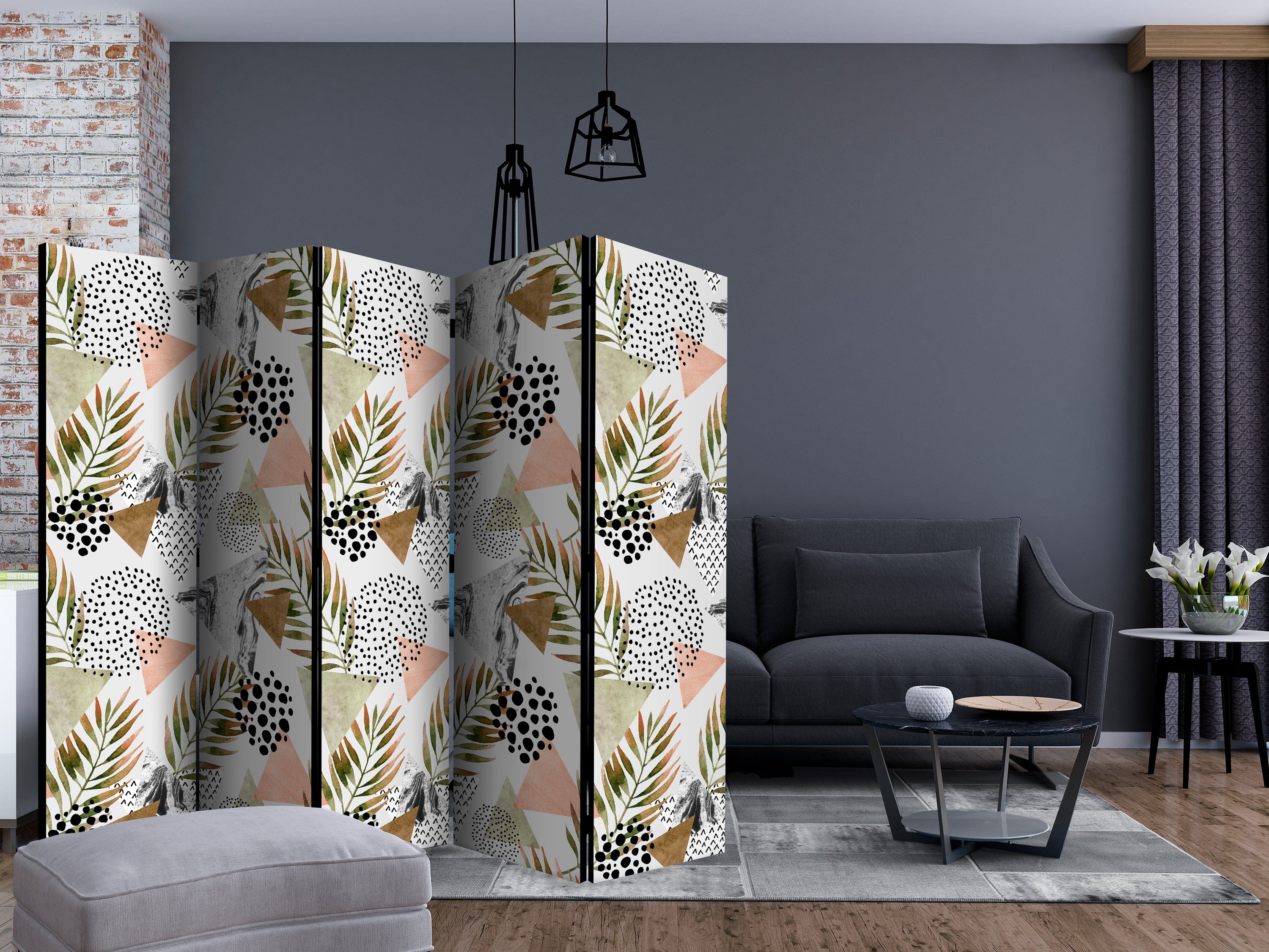 Aizslietnis 5-daļīgs - Tropu ģeometrija (225x172cm) 225x172 cm Home Trends