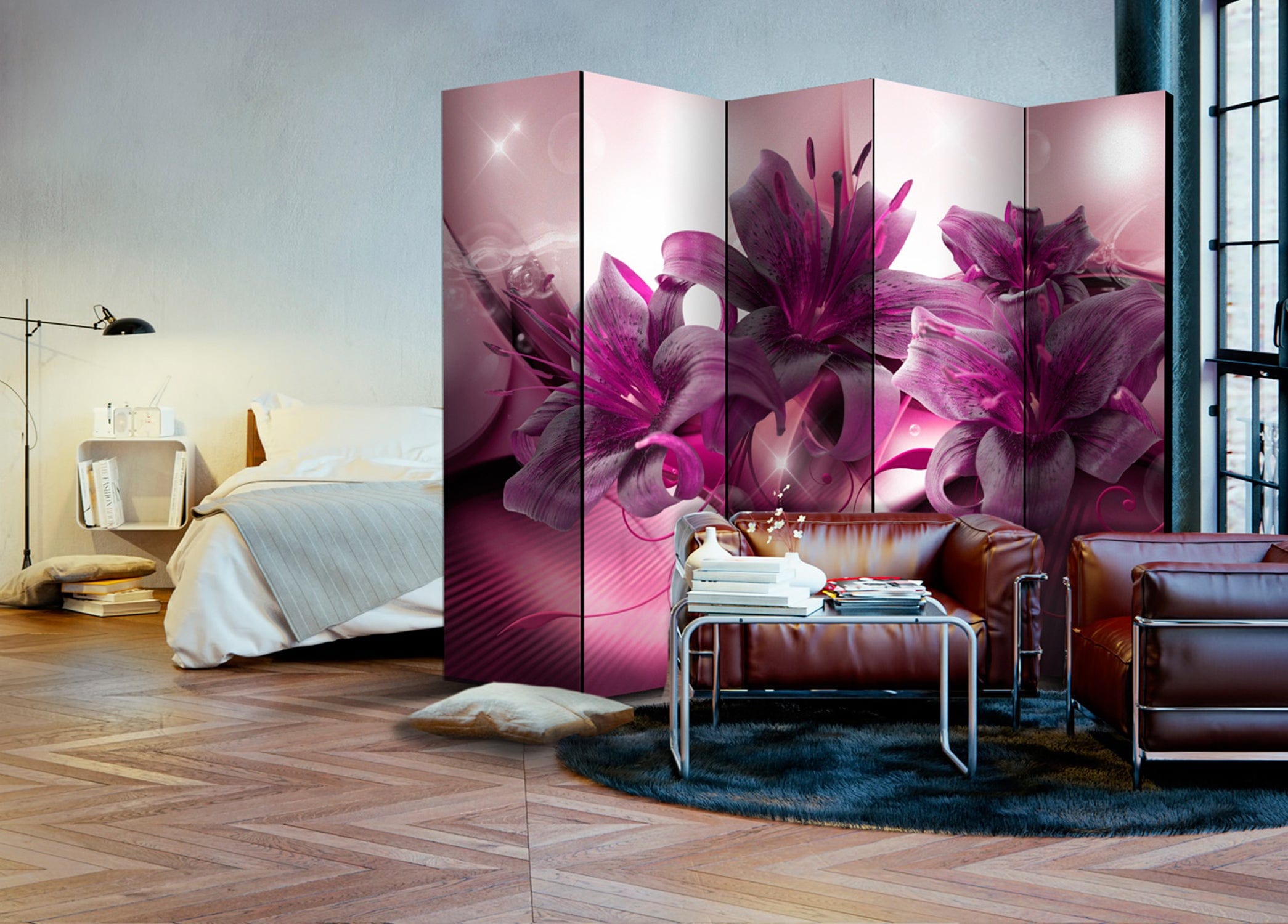 Aizslietnis 5-daļīgs - Violetā liesma (225x172cm) 225x172 cm Home Trends
