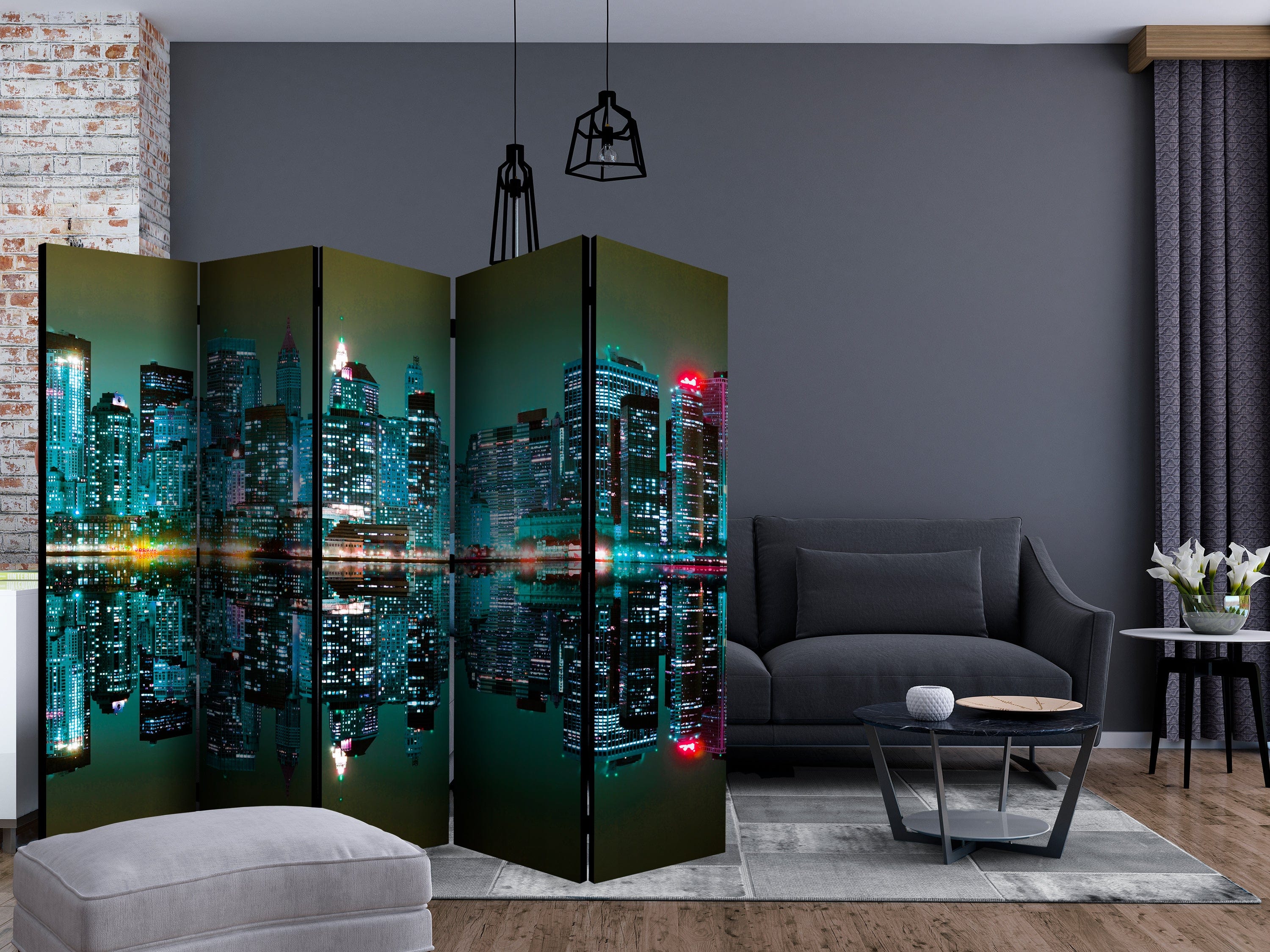Aizslietnis 5-daļīgs - Zelta atspulgi - Ņujorka (225x172cm) 225x172 cm Home Trends