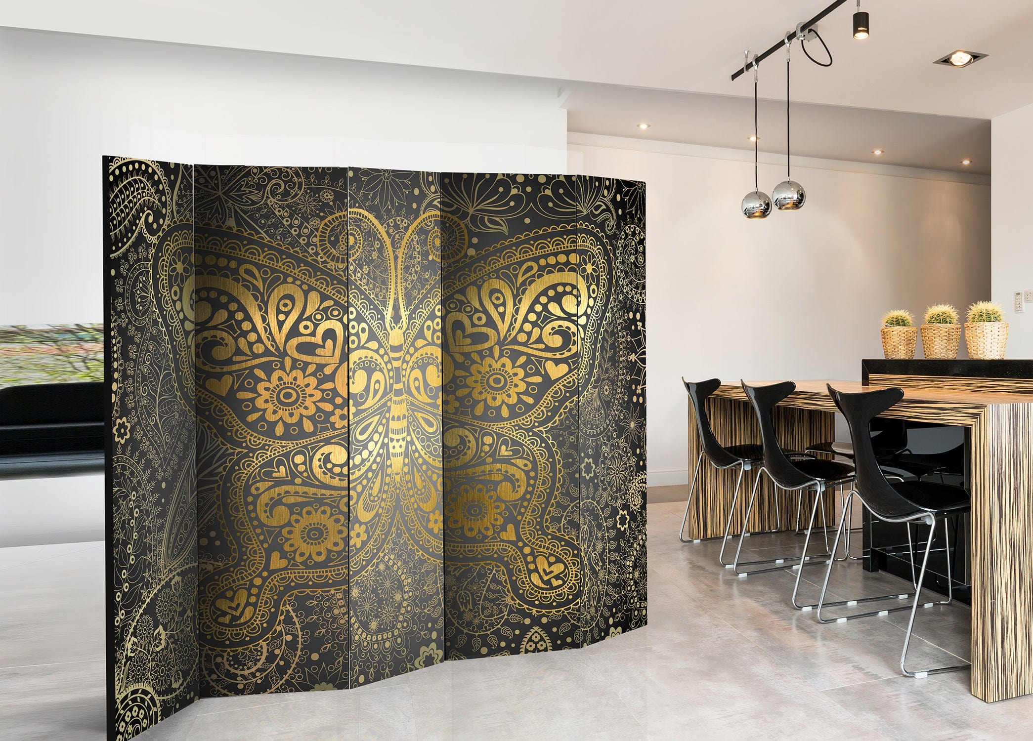 Aizslietnis 5-daļīgs - Zelta tauriņš (225x172cm) 225x172 cm Home Trends