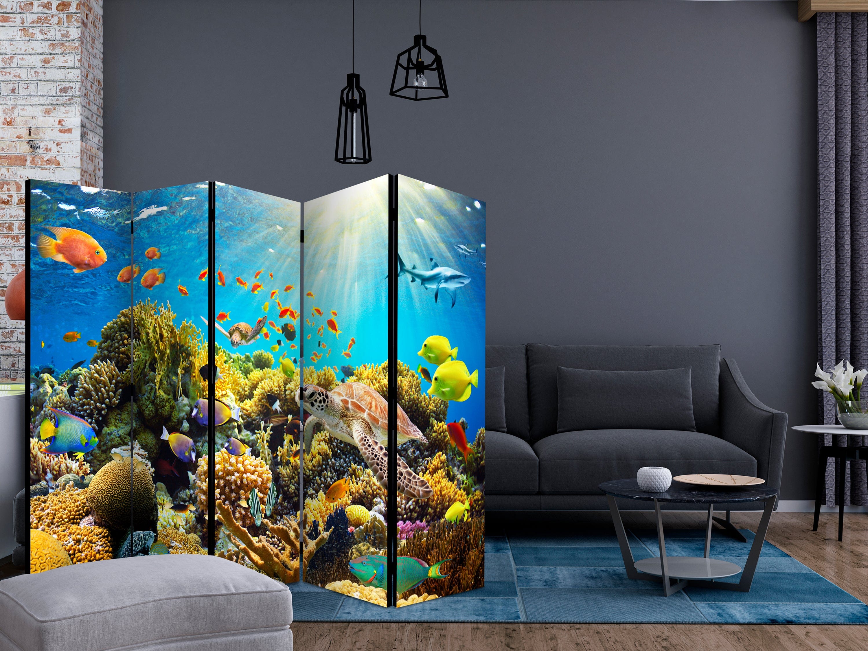 Aizslietnis 5-daļīgs - Zemūdens karaliste (225x172cm) 225x172 cm Home Trends