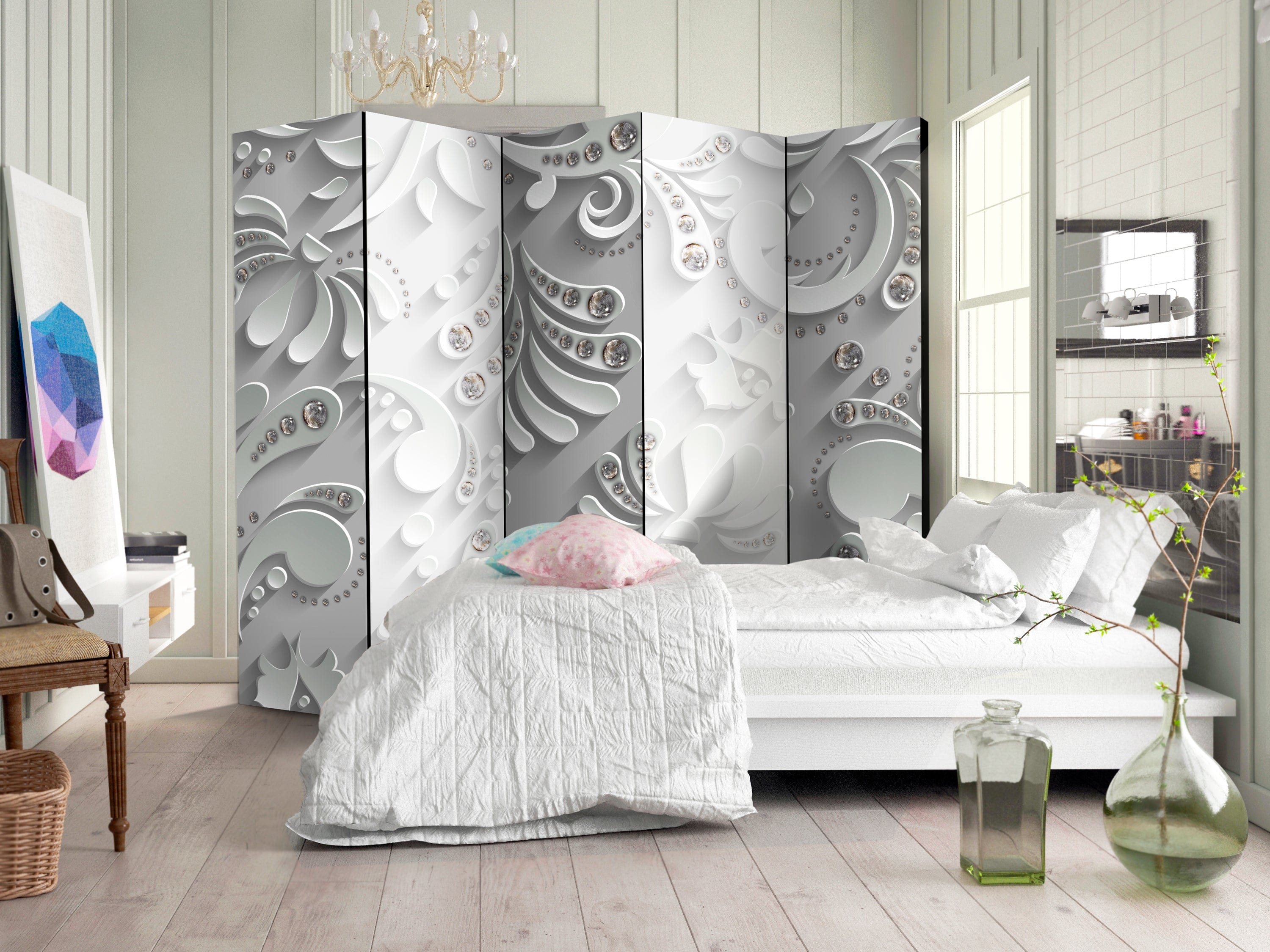 Aizslietnis 5-daļīgs - Ziedi kristālos (225x172cm) 225x172 cm Home Trends