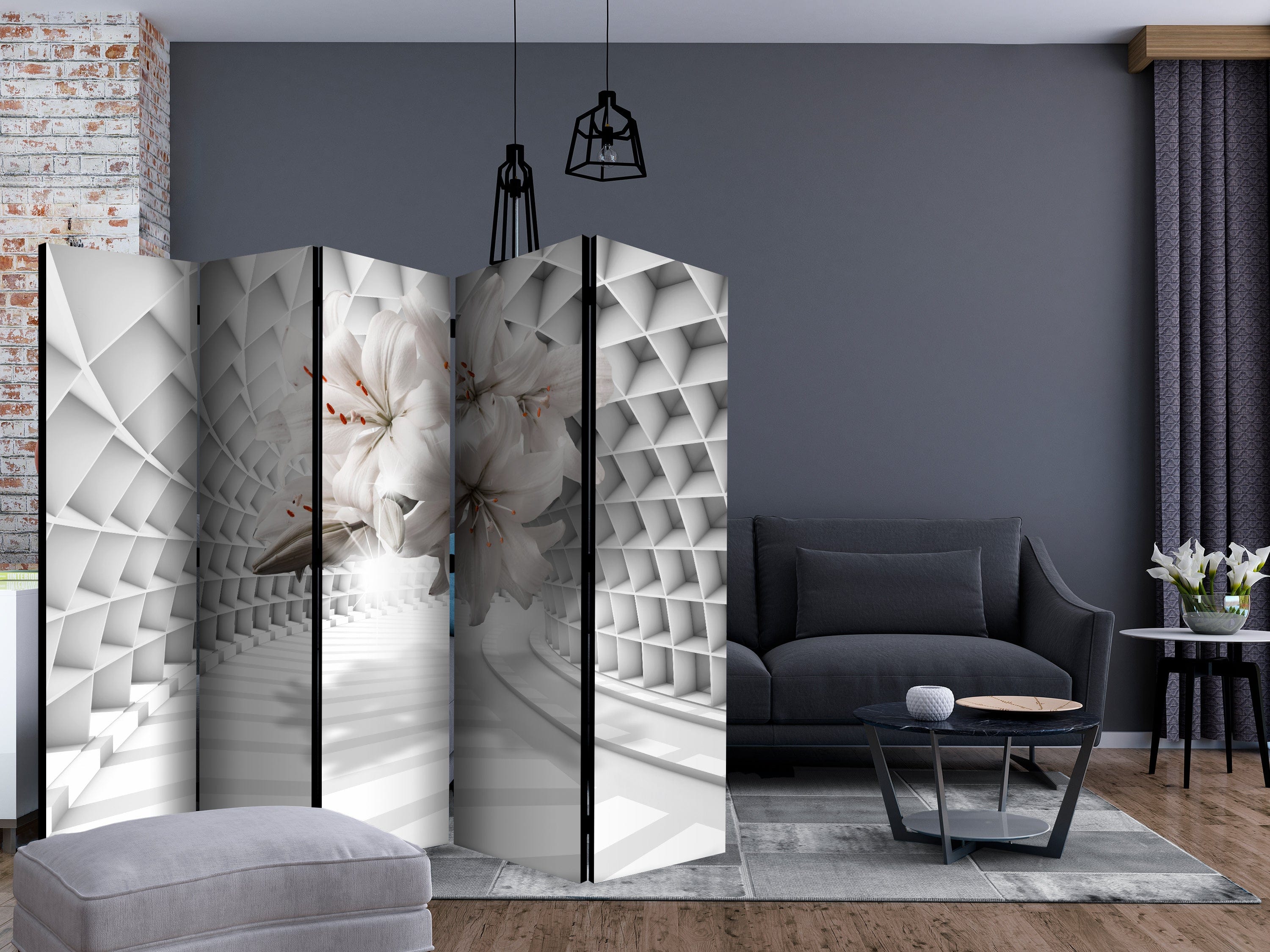 Aizslietnis 5-daļīgs - Ziedi tunelī (225x172cm) 225x172 cm Home Trends