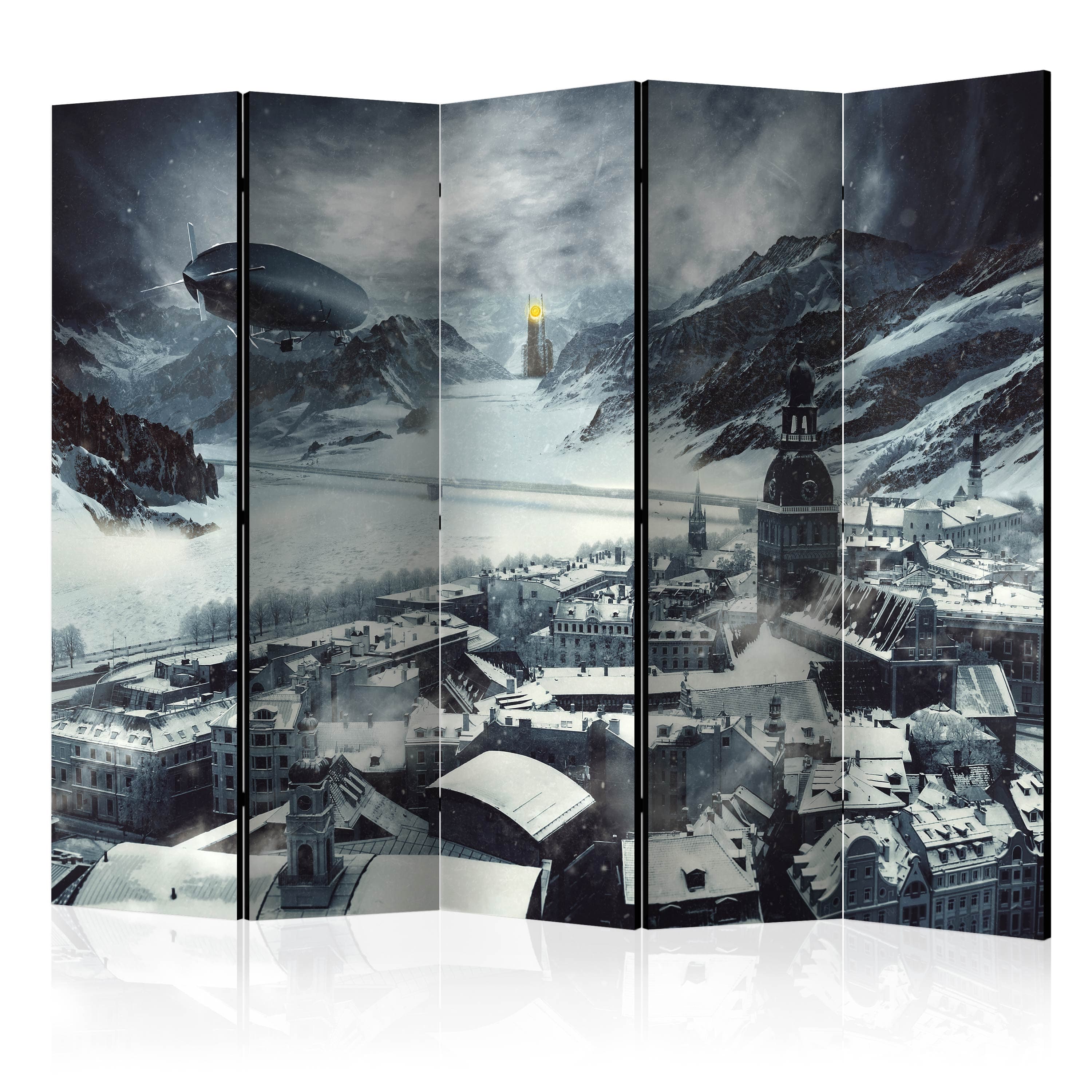 Aizslietnis 5-daļīgs - Ziema Rīgā (225x172cm) 225x172 cm Home Trends