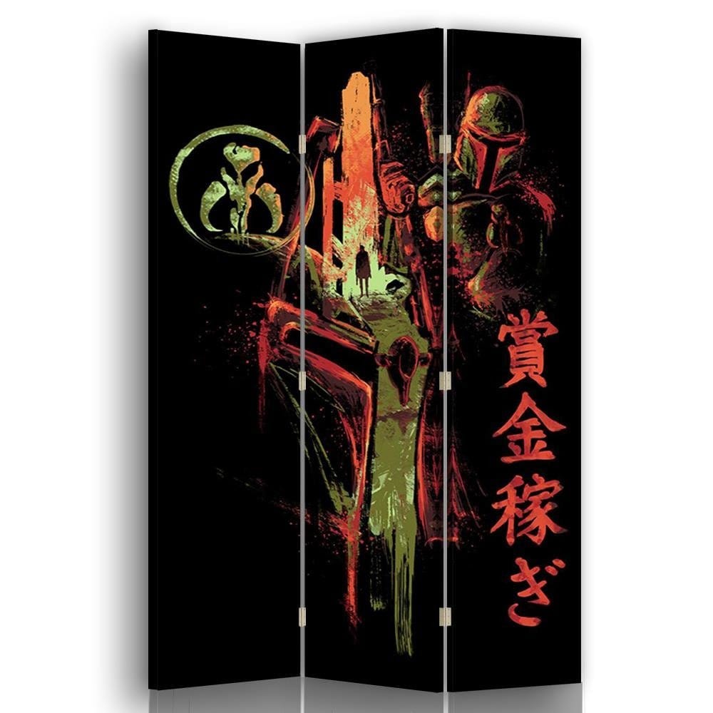 Aizslietnis ar vienpusēju apdruku, 3 paneļi, Vienpusīgs, Kanva, Star bounty hunter 110x175 Home Trends