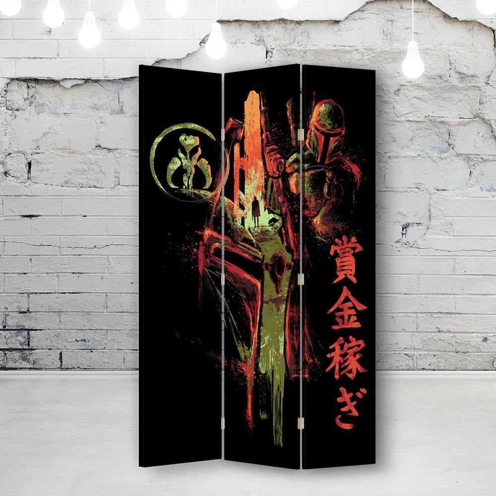 Aizslietnis ar vienpusēju apdruku, 3 paneļi, Vienpusīgs, Kanva, Star bounty hunter 110x175 Home Trends