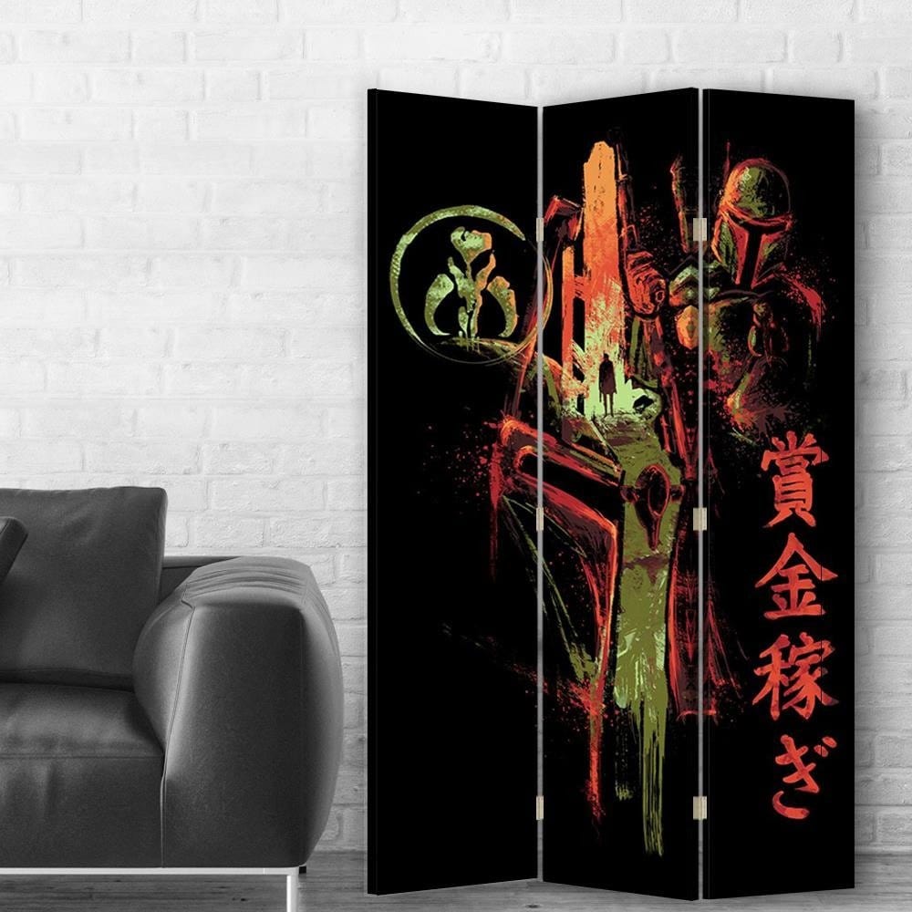 Aizslietnis ar vienpusēju apdruku, 3 paneļi, Vienpusīgs, Kanva, Star bounty hunter 110x175 Home Trends