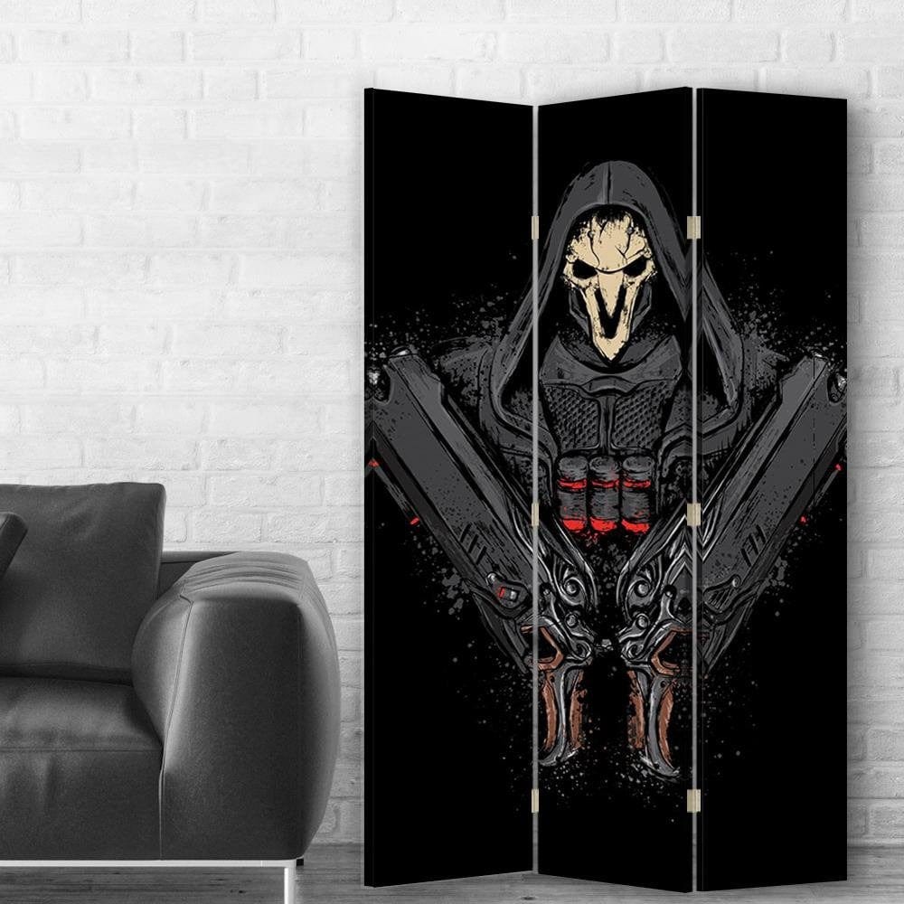 Aizslietnis ar vienpusēju apdruku, 3 paneļi, Vienpusīgs, Kanva, The Dark Warrior 110x175 Home Trends