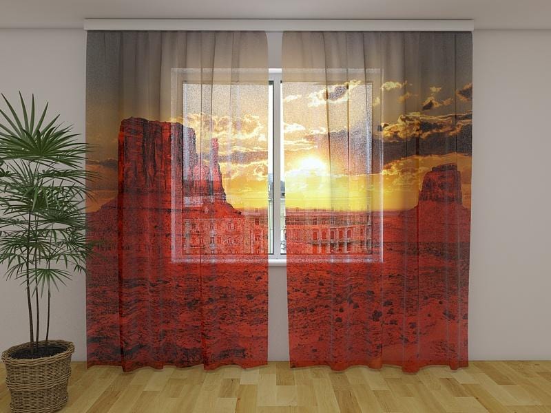 Dienas un nakts aizkari - Arizona 180 x 140 cm (2X 90x140 cm) / Сaurspīdīgs šifons E-interjers.lv