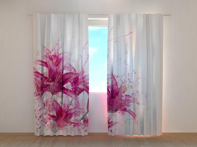Dienas un nakts aizkari - Aveņu lilijas 180 x 140 cm (2X 90x140 cm) / SCREEN E-interjers.lv