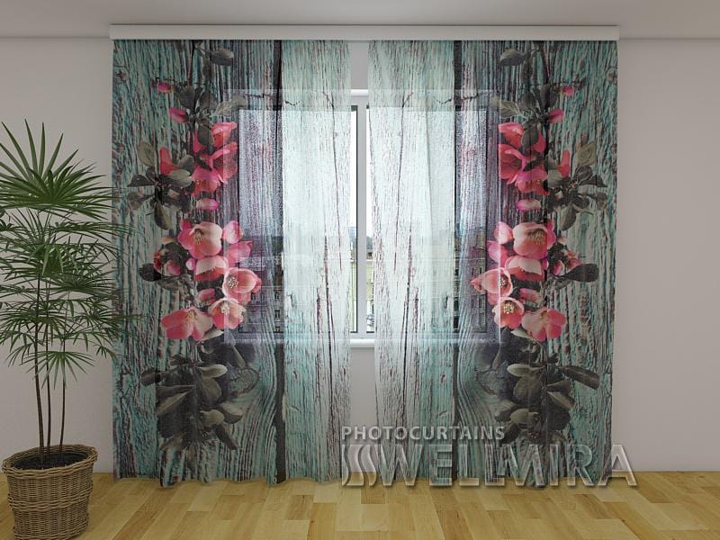 Dienas un nakts aizkari - Elegants duets 180 x 140 cm (2X 90x140 cm) / Сaurspīdīgs šifons E-interjers.lv