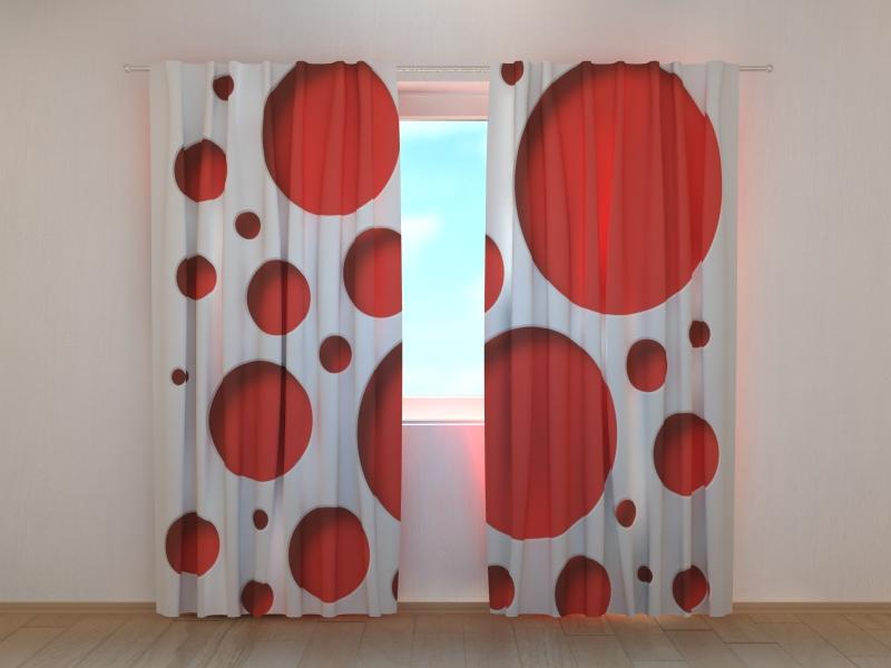 Dienas un nakts aizkari - Sarkans stils 180 x 140 cm (2X 90x140 cm) / SCREEN E-interjers.lv