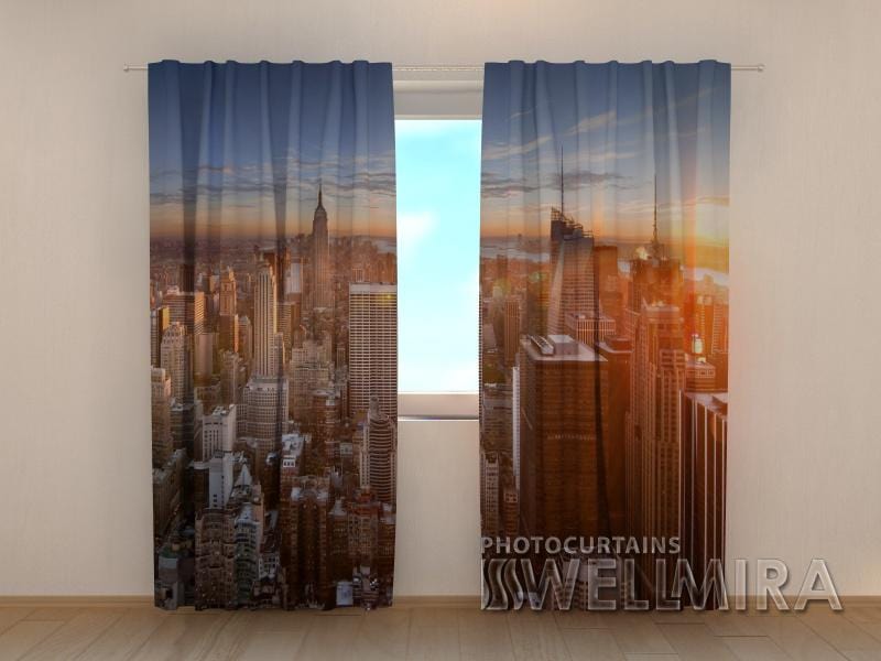 Dienas un nakts aizkari - Saulriets pilsētā 180 x 140 cm (2X 90x140 cm) / SCREEN E-interjers.lv