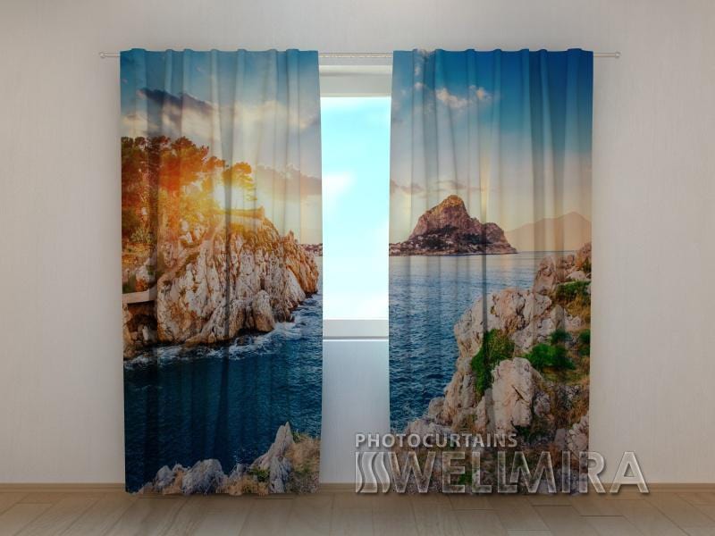 Dienas un nakts aizkari - Skaistā Sicīlija 180 x 140 cm (2X 90x140 cm) / SCREEN E-interjers.lv