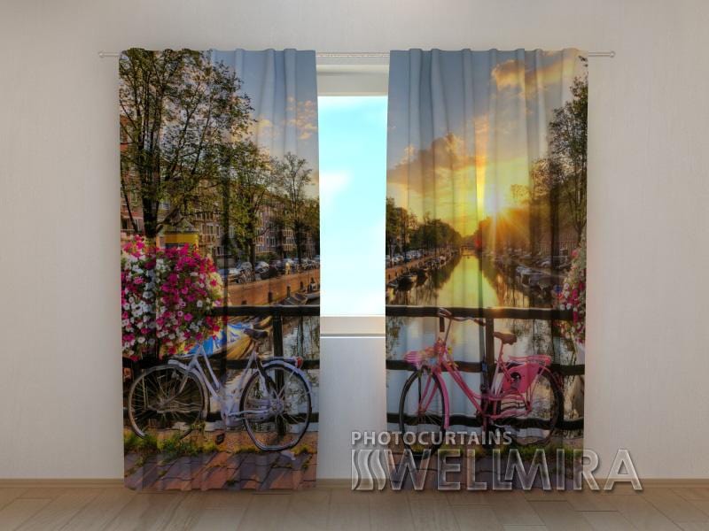 Dienas un nakts aizkari - Skaists saullēkts virs Amsterdamas 180 x 140 cm (2X 90x140 cm) / SCREEN E-interjers.lv