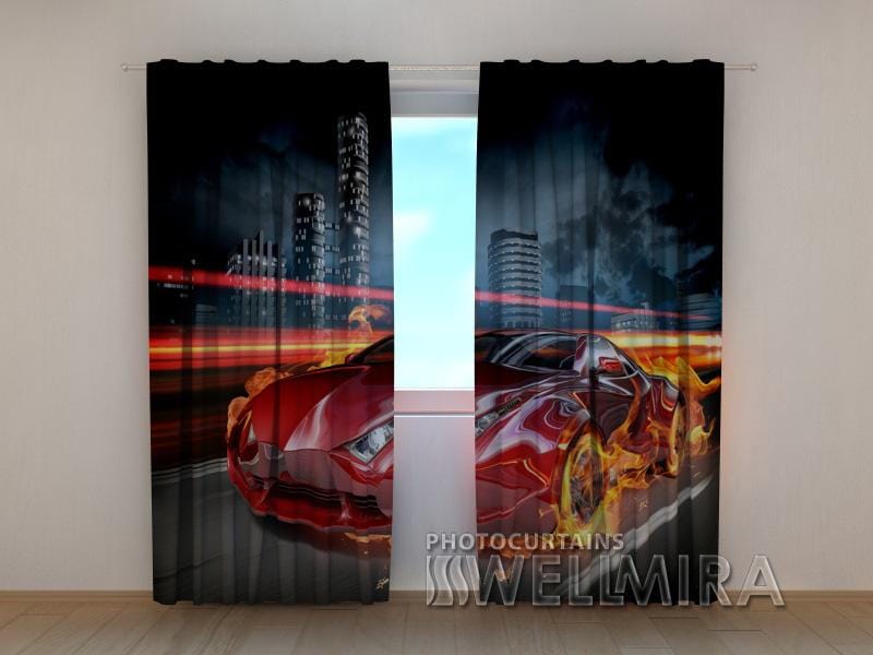 Dienas un nakts aizkari - Ugunīgs superauto 180 x 140 cm (2X 90x140 cm) / SCREEN E-interjers.lv