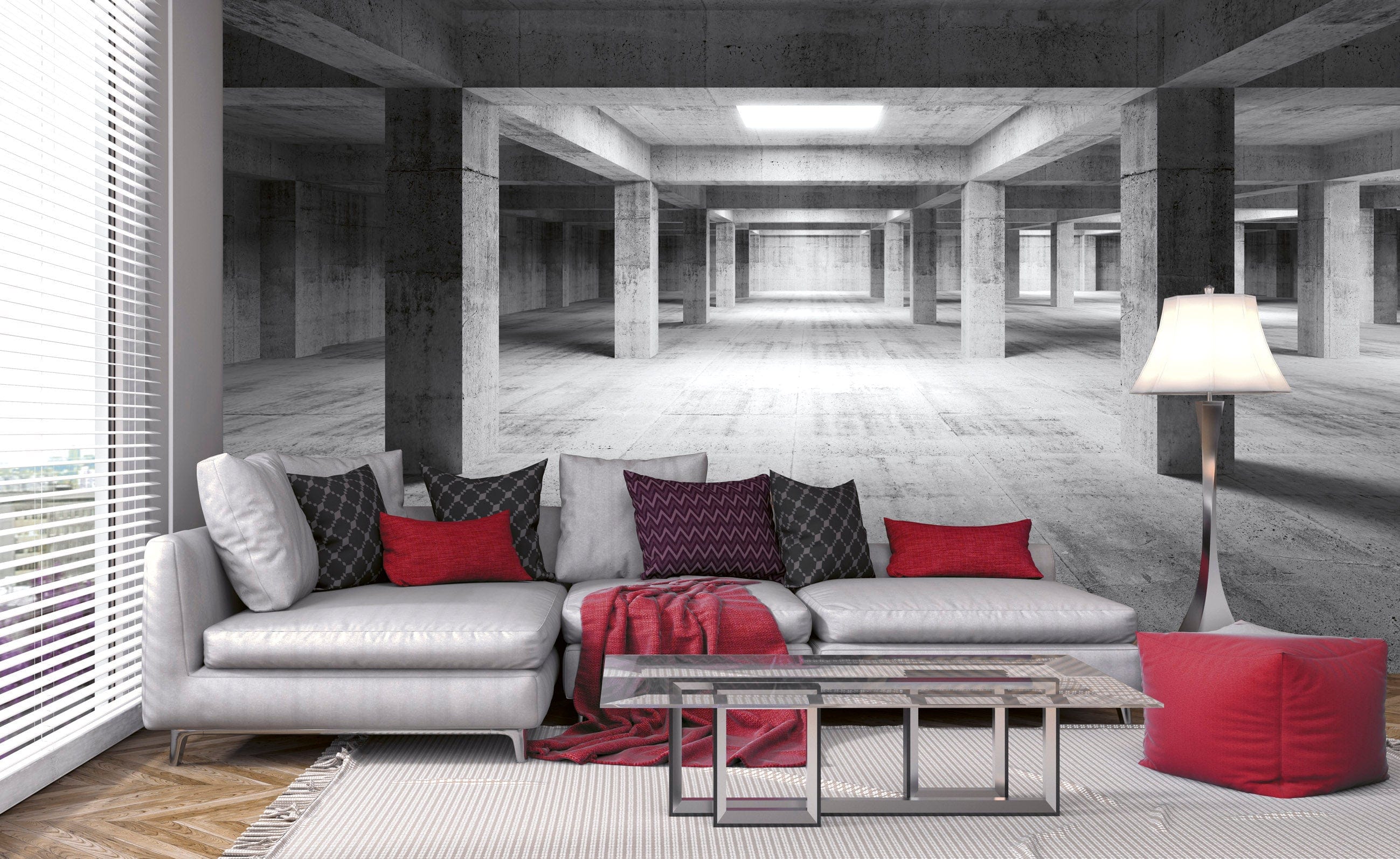 Flizelīna fototapetes ar 3D efektu - Industriāla telpa 375 x 250 cm D-ART