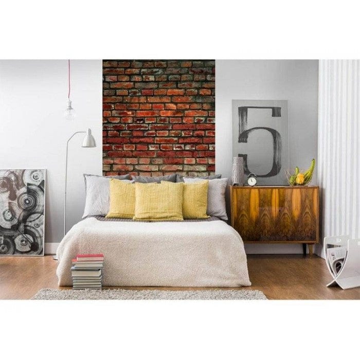 Flizelīna fototapetes ar ķieģeļu sienu - Sarkanbrūna siena 150 x 250 cm D-ART