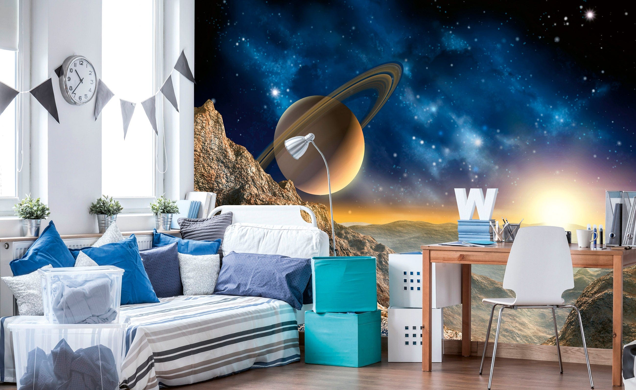 Flizelīna fototapetes ar kosmosu - Kosmosa ainava 375 x 250 cm D-ART
