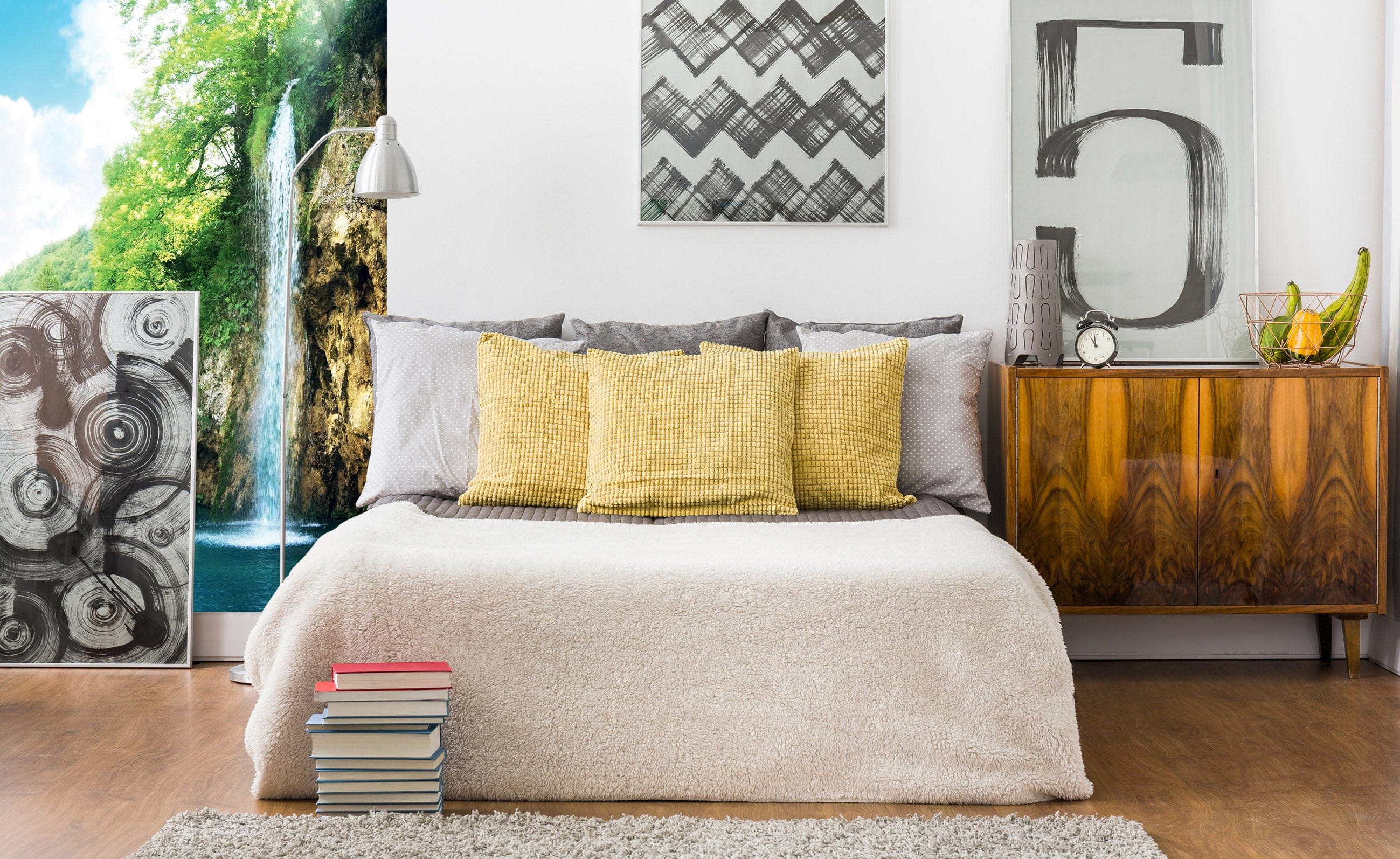 Flizelīna fototapetes ar skaistu dabas skatu, ezeru un mežu 150 x 250 cm D-ART