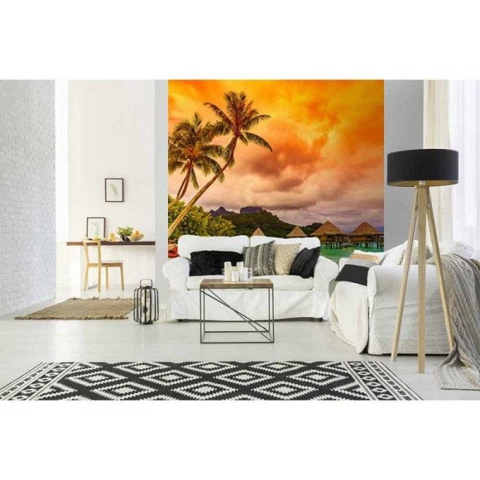 Flizelīna fototapetes ar tropisko pludmali - Polinēzija 225 x 250 cm D-ART