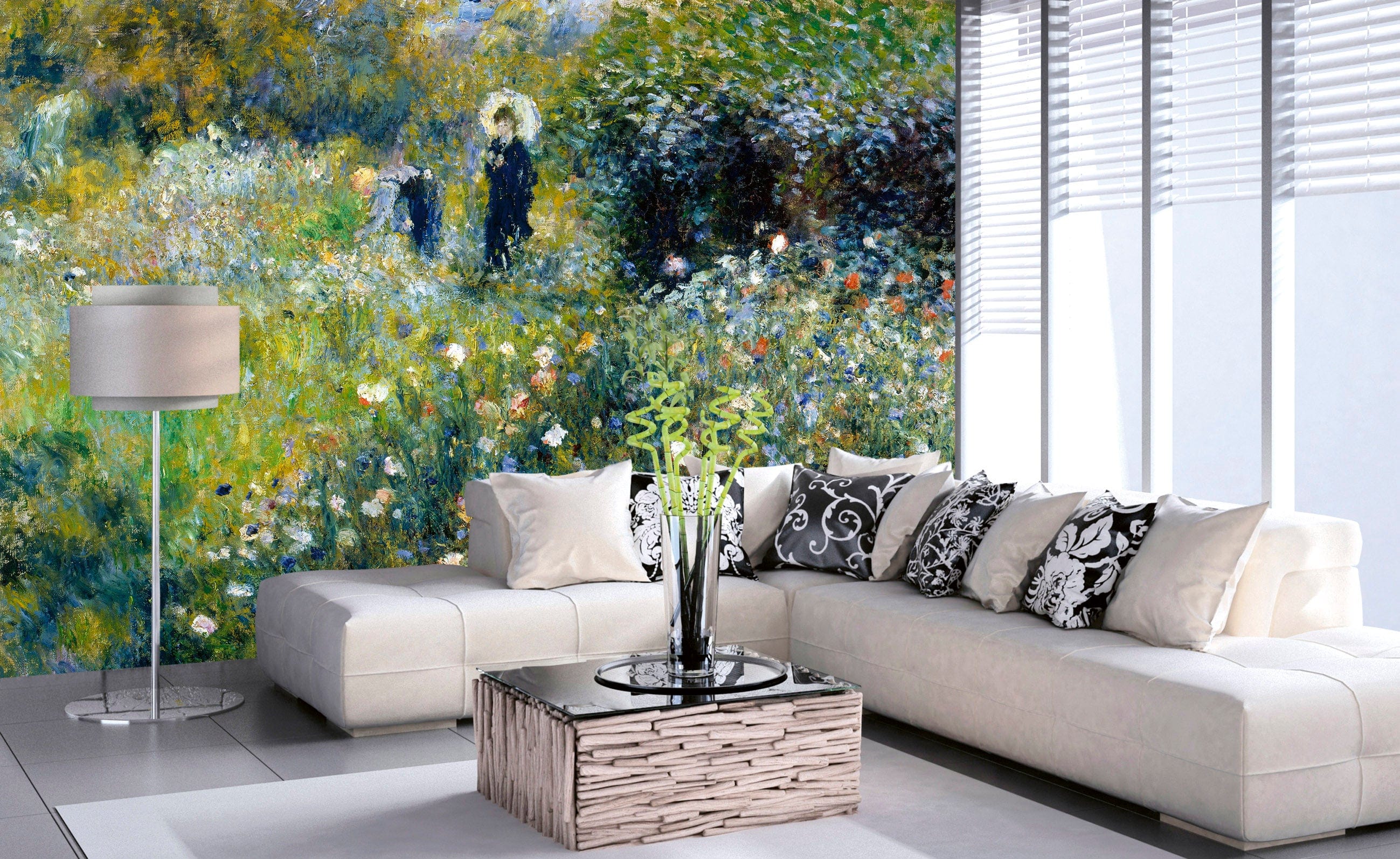 Flizelīna fototapetes - (gleznas reprodukcija) - Sieviete dārzā 375 x 250 cm D-ART