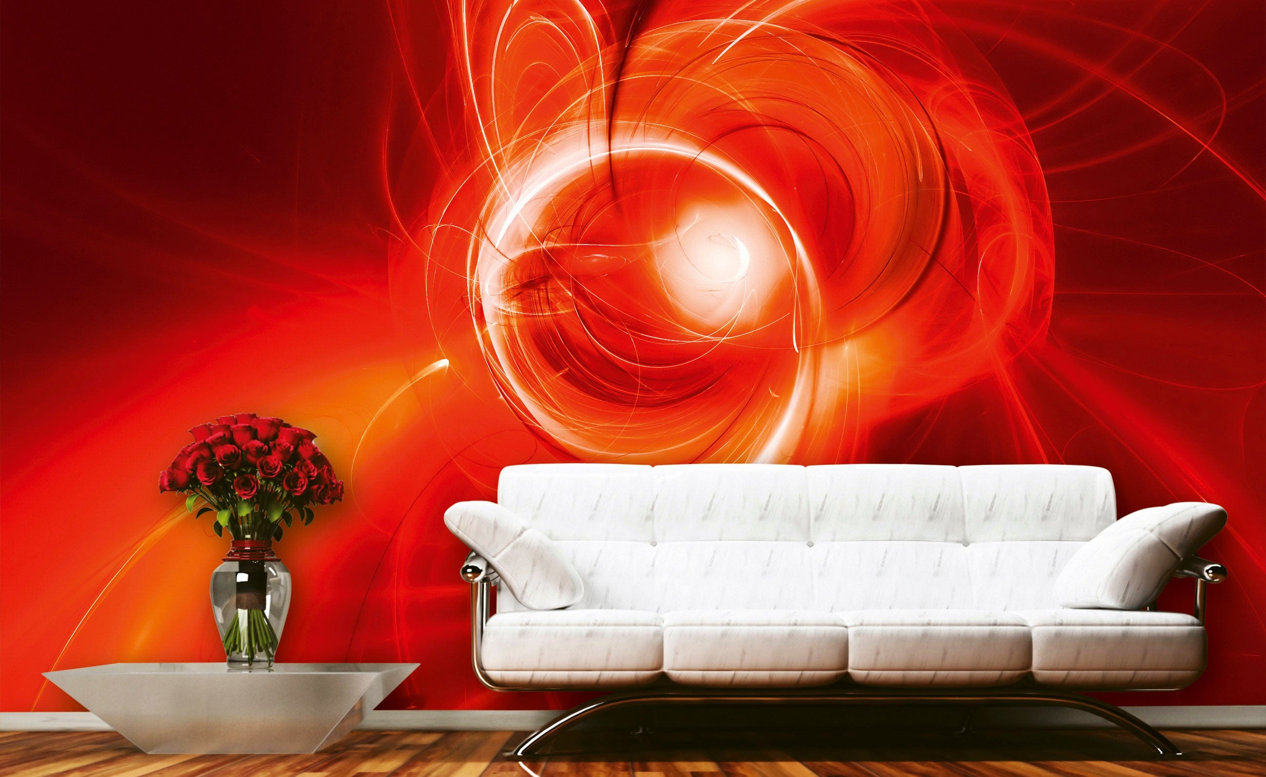 Flizelīna fototapetes - Sarkana abstrakcija 375 x 250 cm D-ART