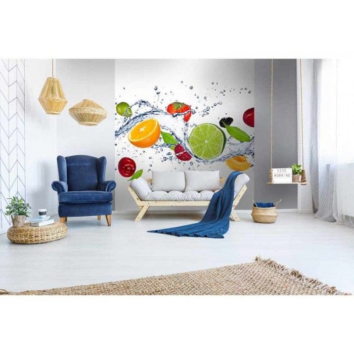 Flizelīna fototapetes - virtuvei - Augļi ūdenī 225 x 250 cm D-ART