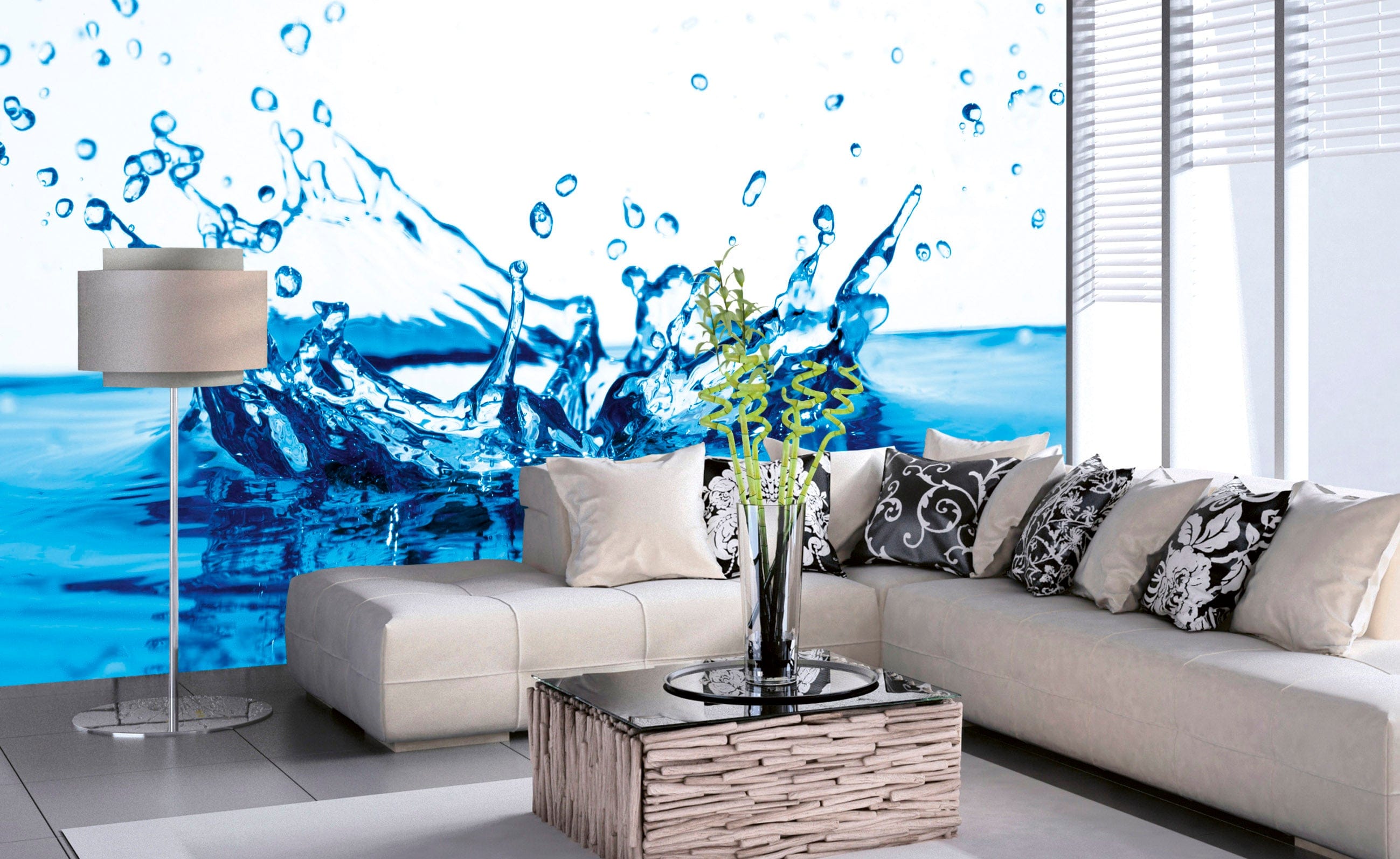 Flizelīna fototapetes - virtuvei - Ūdens 375 x 250 cm D-ART