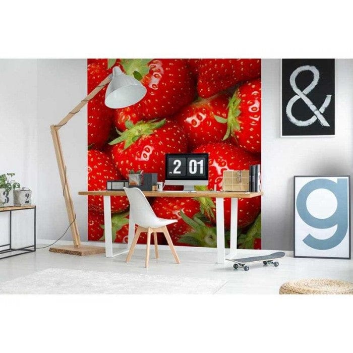 Flizelīna fototapetes - virtuvei - Zemenes 225 x 250 cm D-ART