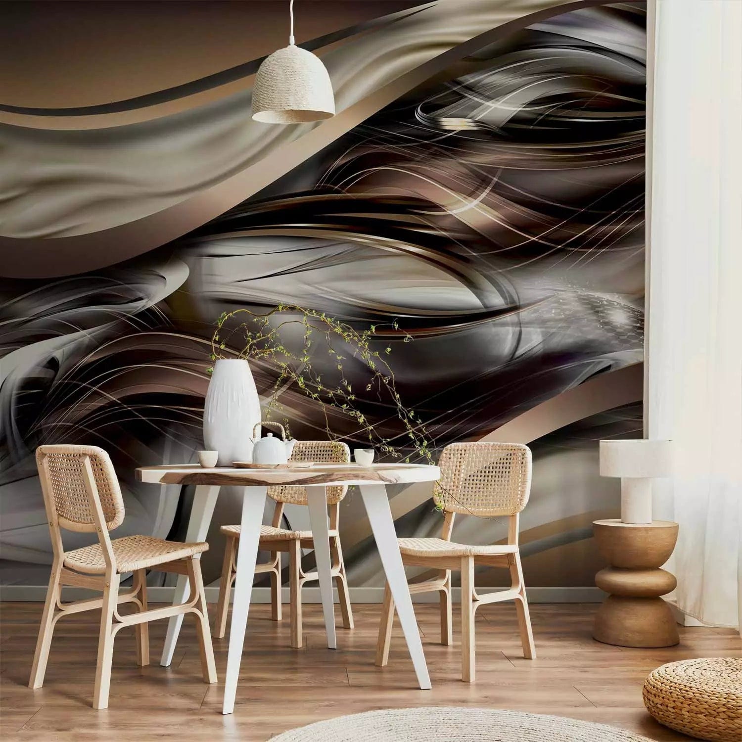 Fototapete ar abstrakta rakstu - Dzintara vēji, 96666 E-interjers.lv