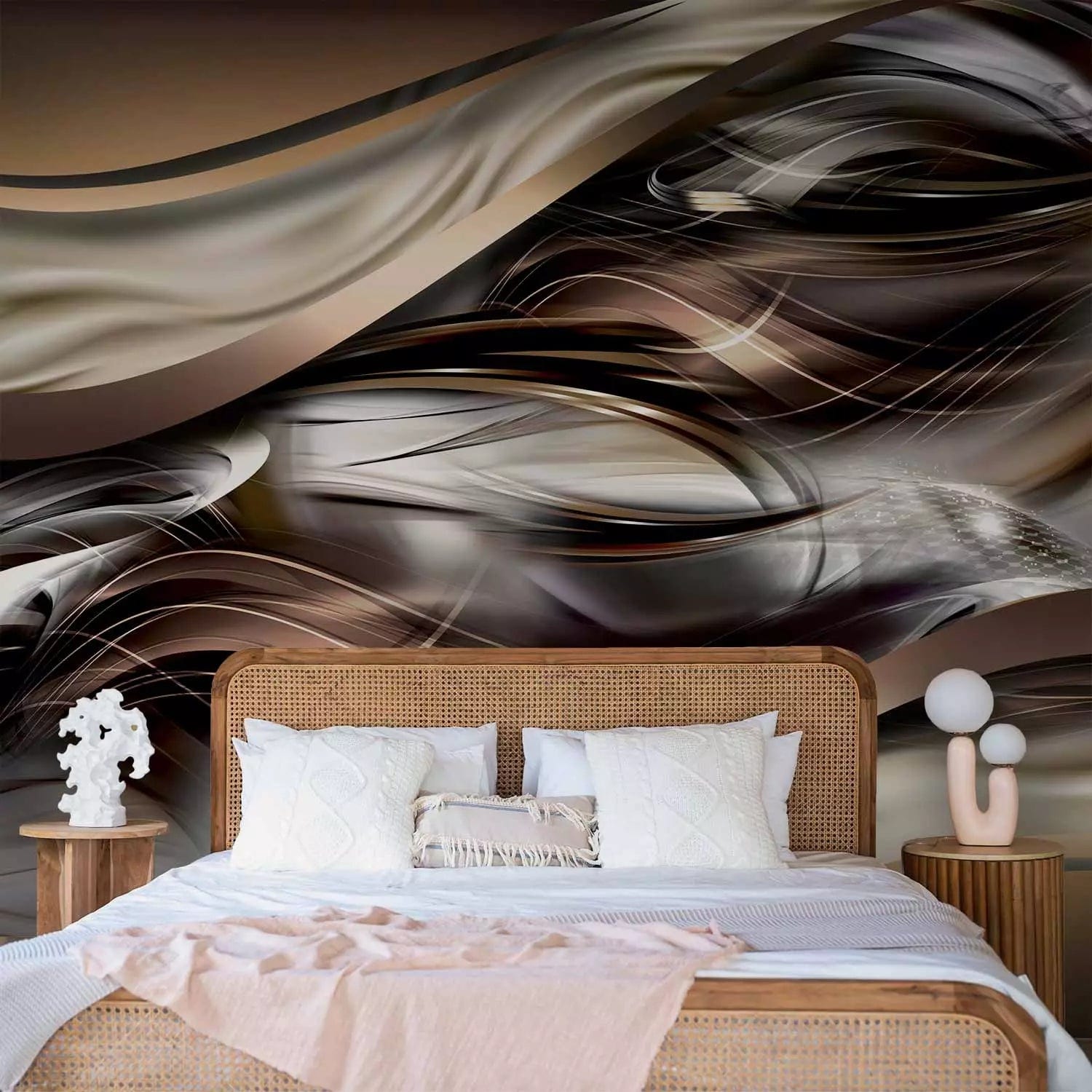 Fototapete ar abstrakta rakstu - Dzintara vēji, 96666 E-interjers.lv